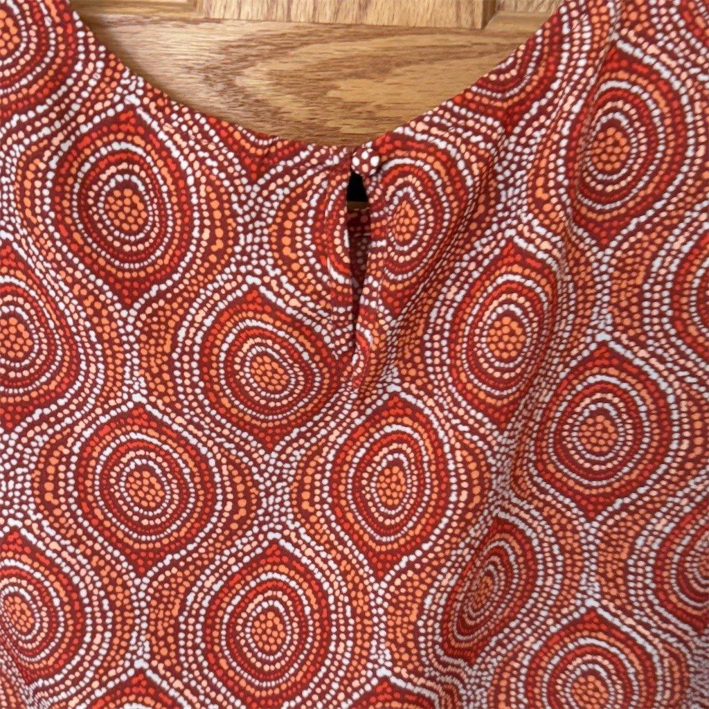 Merona Merona Blouse Womens XL Sleeveless Red Orange Geometric Dot Size XL / US 12-14 / IT 48-50 - 5 Thumbnail