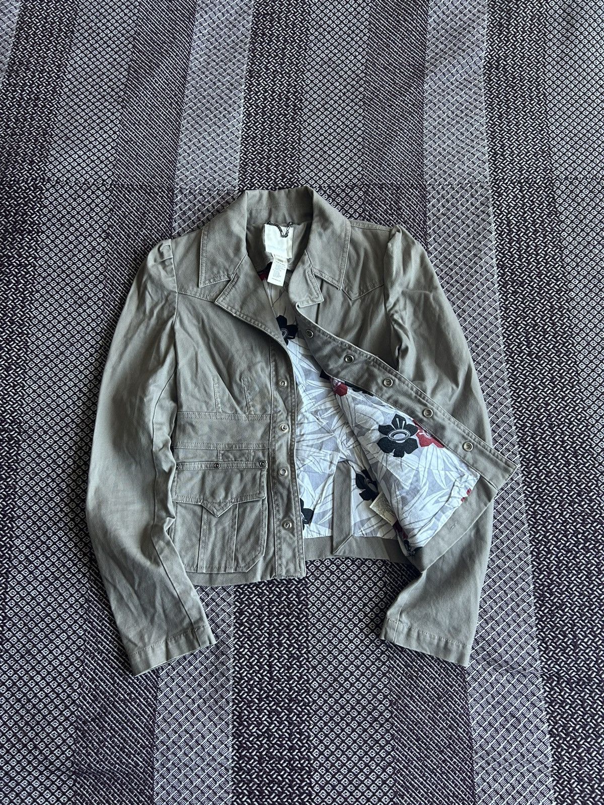 Diesel × Vintage Diesel Vintage Jacket Floral Pattern Y2K Style Size S Rare Size S / US 4 / IT 40 - 1 Thumbnail