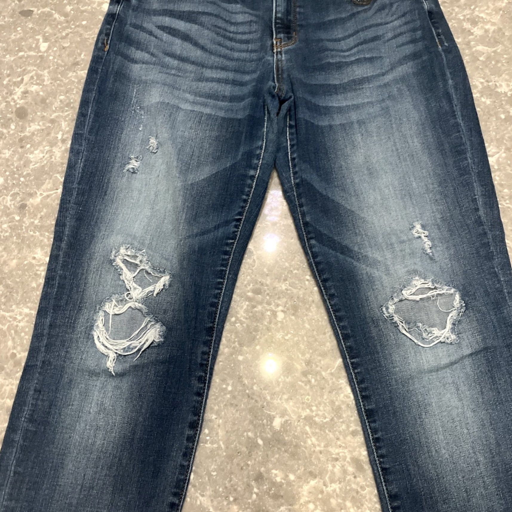 Denime Judy Blue Jeans Women's 9/29 Boyfriend Fit Denim 31x30 Blue Regular 5-Pocket Stretch Slimming Size 30" / US 8 / IT 44 - 2 Thumbnail