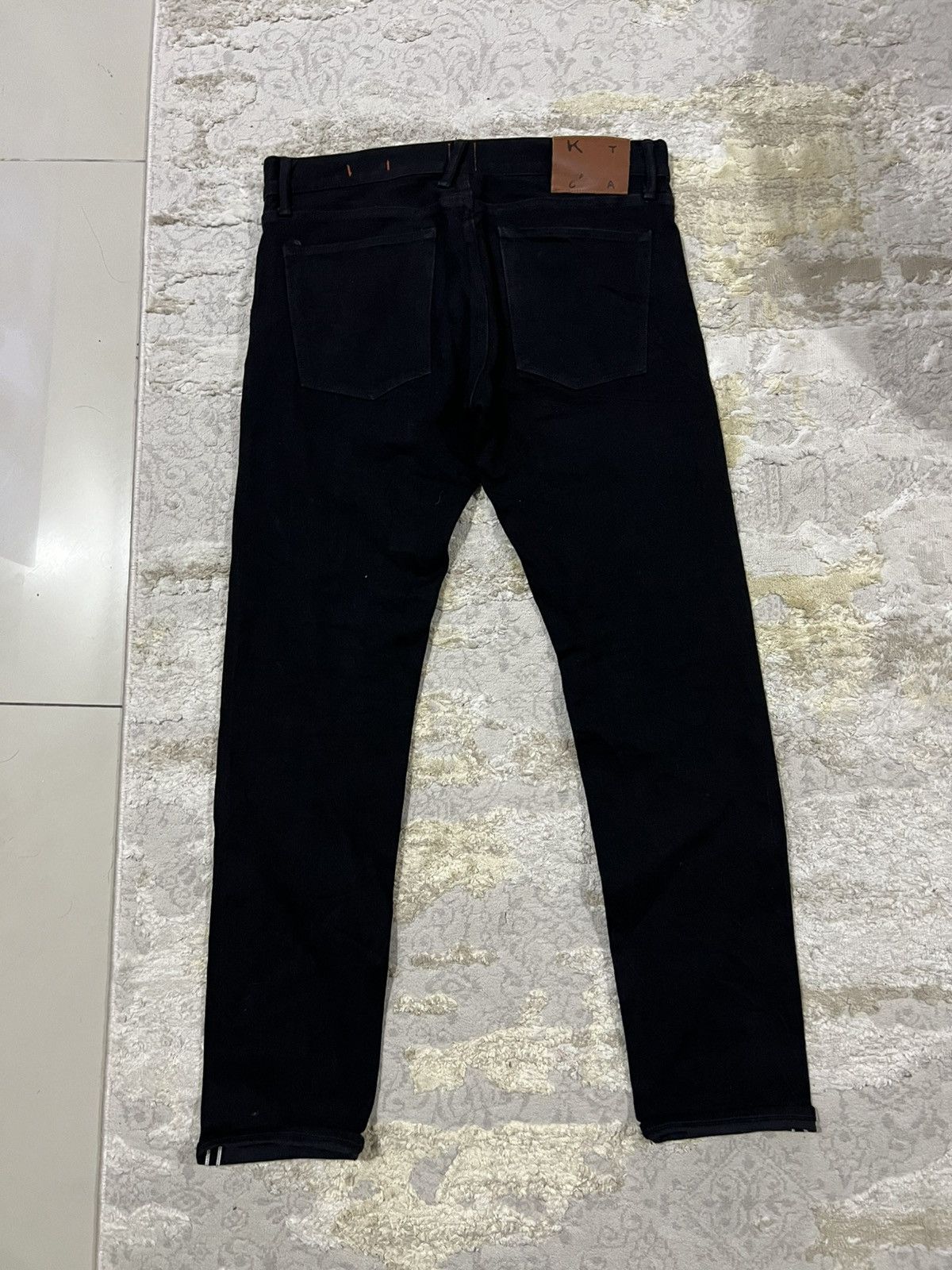 KATO Hiroshi Kato 14oz Selvaged Denim The Pen Slim Black Raw Jean Size US 34 / EU 50 - 7 Thumbnail