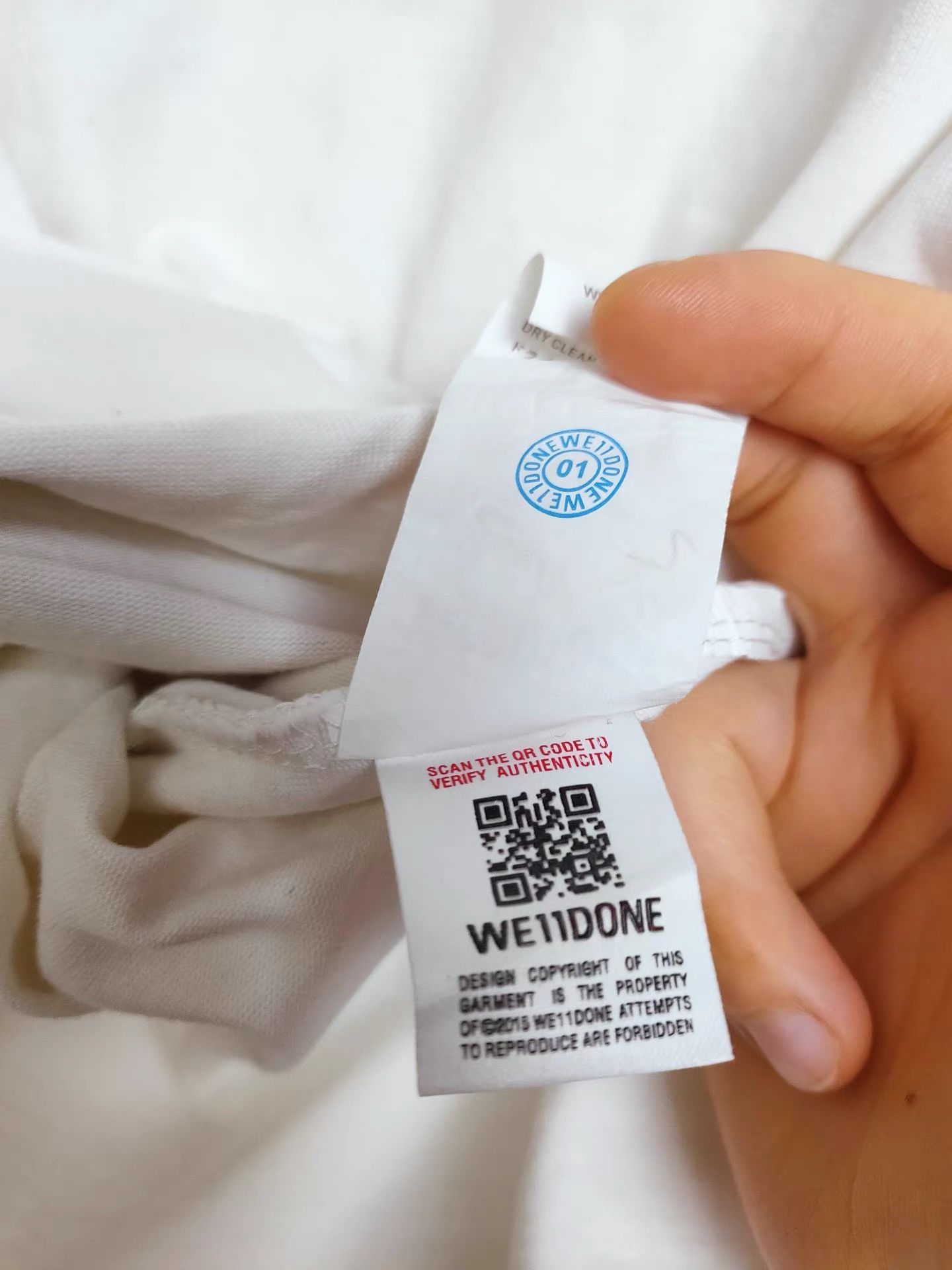 WE11DONE WEIIDONE White T-shirt K29 Size US L / EU 52-54 / 3 - 7 Thumbnail