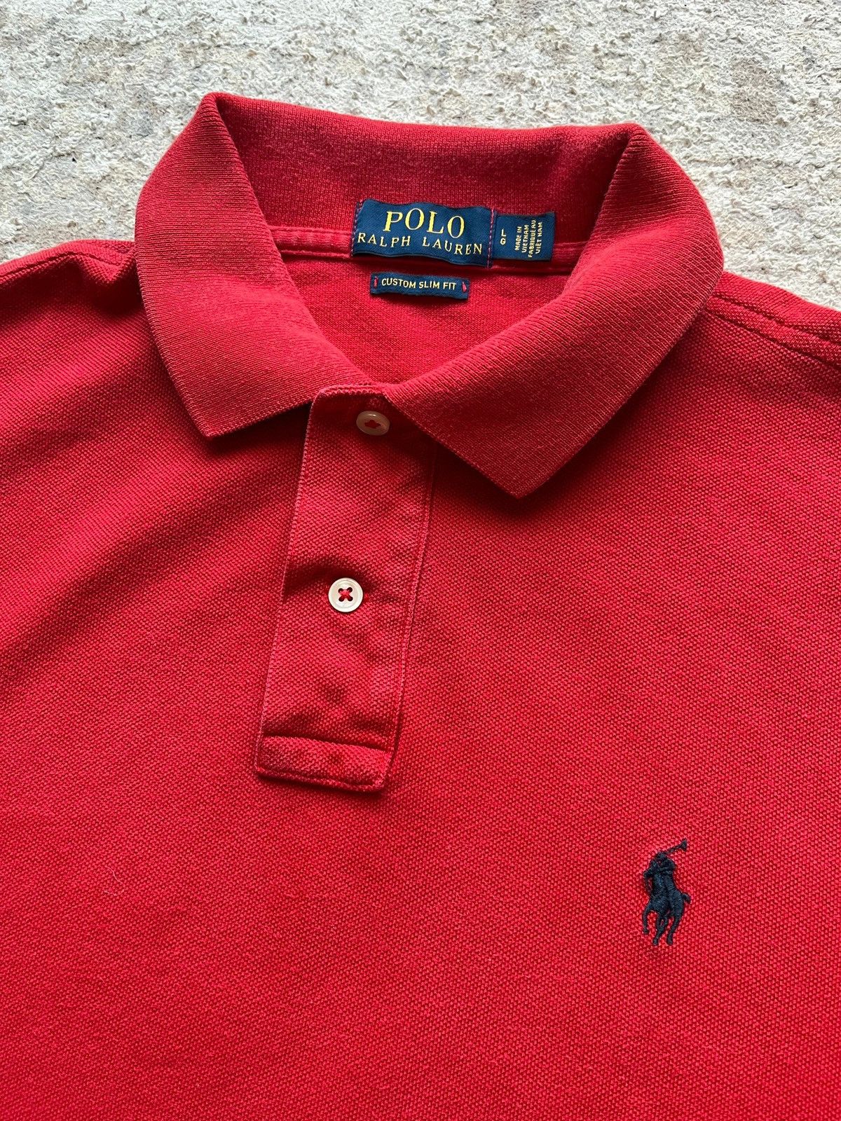 Polo Ralph Lauren Polo Ralph Lauren Small Pony Red Shirt Sz L Custom Slim Fit Size US L / EU 52-54 / 3 - 2 Thumbnail