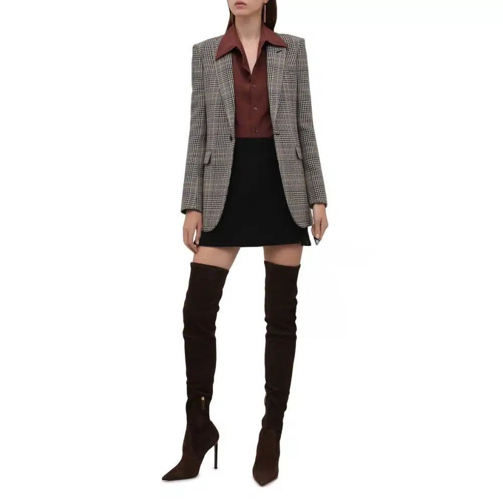 Tom Ford o1loc1c1124 W2282T Hi Heel Overknee Boots in Dark Brown Size US 9 / IT 39 - 2 Thumbnail