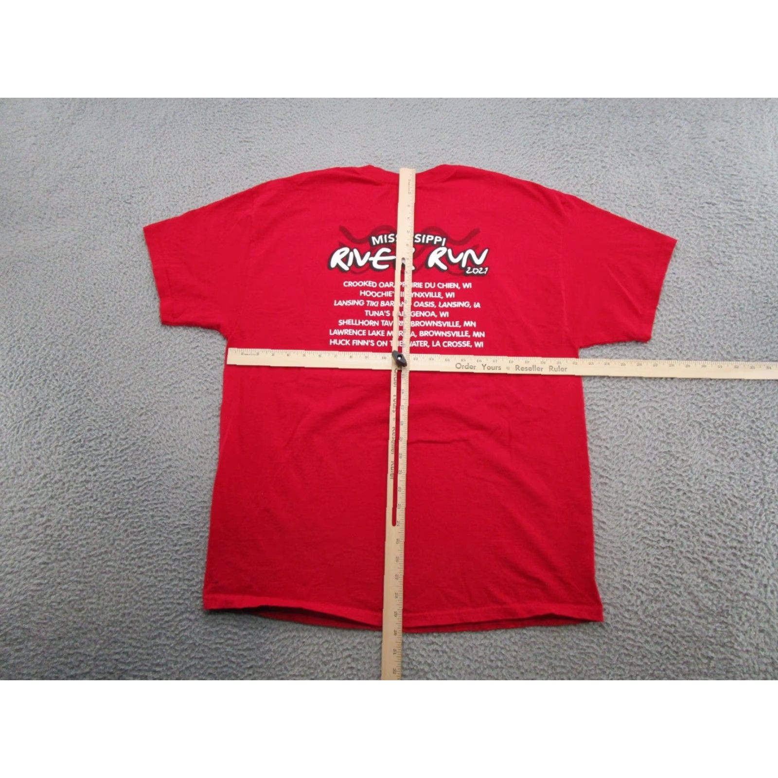 Hanes Welcome Back Bar Pub Crawl Mississippi River Run Double Sided Shirt Beer SZ XL Size US XL / EU 56 / 4 - 6 Thumbnail
