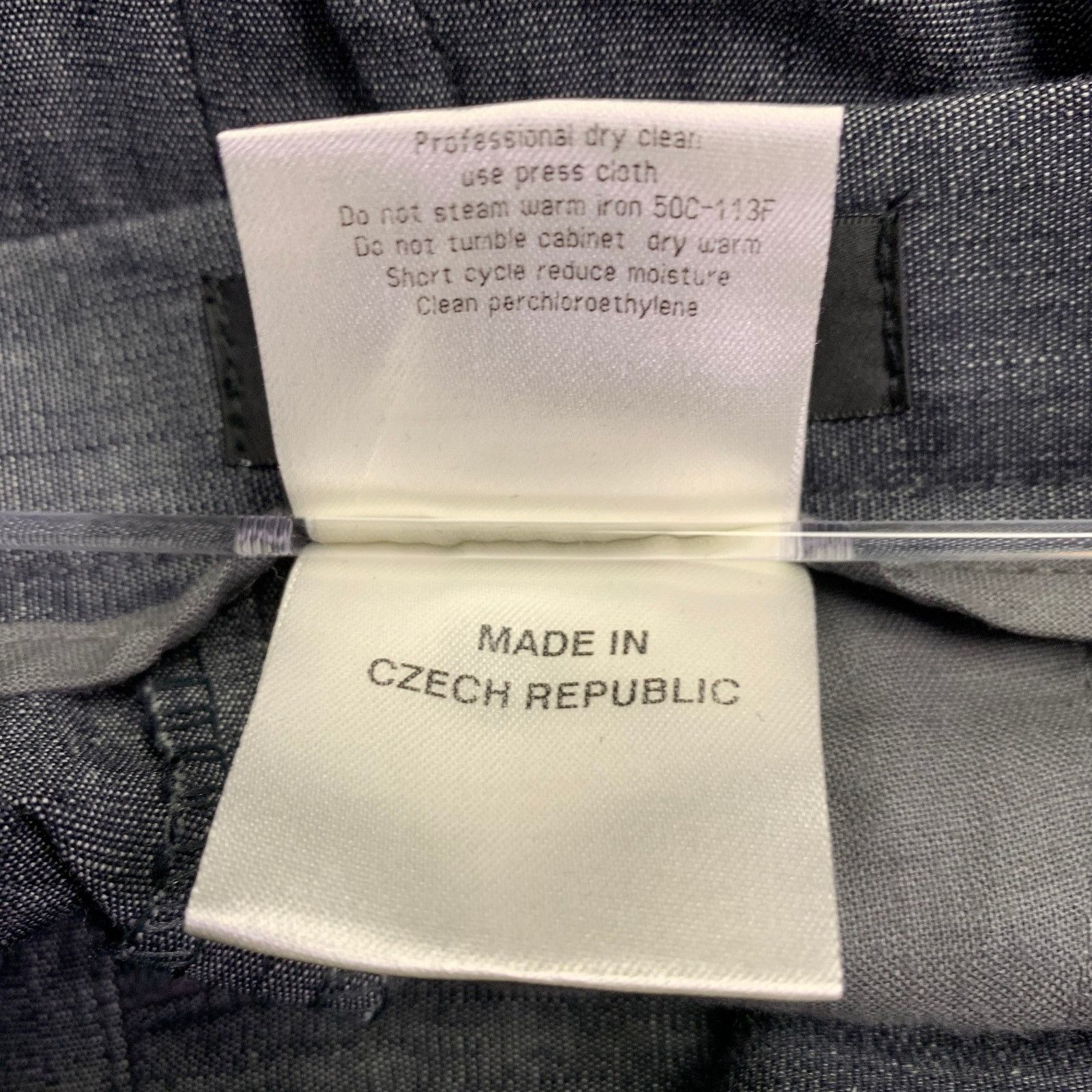 Calvin Klein CALVIN KLEIN Grey Charcoal Cotton Linen Blend Suit Size 40S - 13 Thumbnail