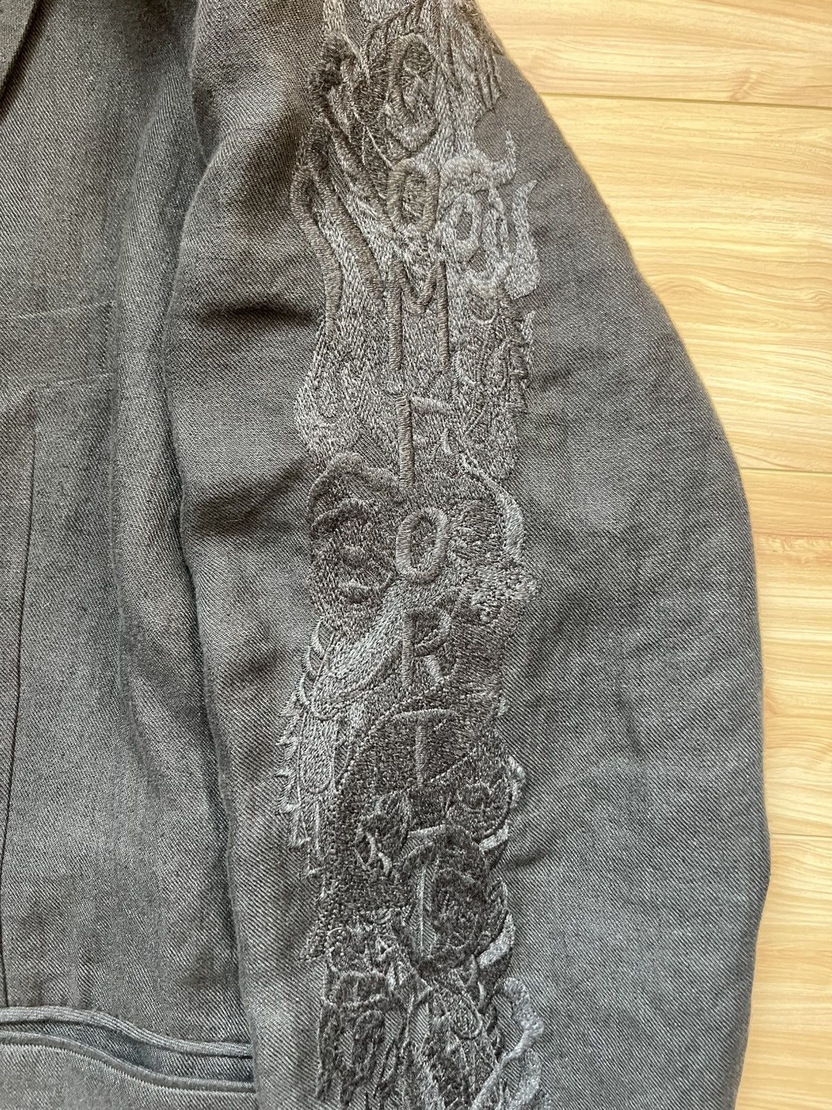 Doublet Doublet Chaos Embroidery Linen Blazer Jacket | Grailed