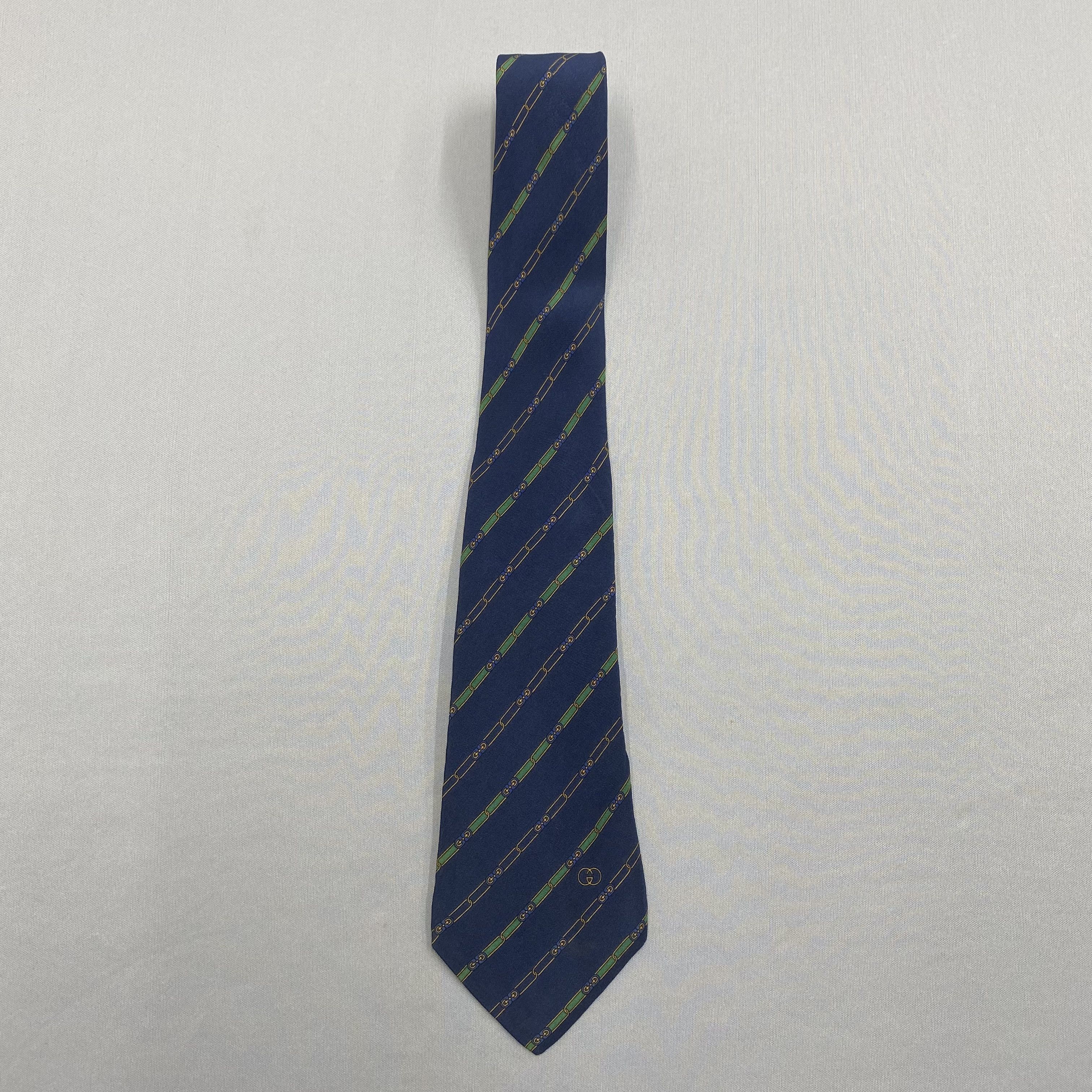 Japanese Brand Vintage Gucci SILK Necktie Cravate Pure Silk Neck Tie Size ONE SIZE - 3 Thumbnail