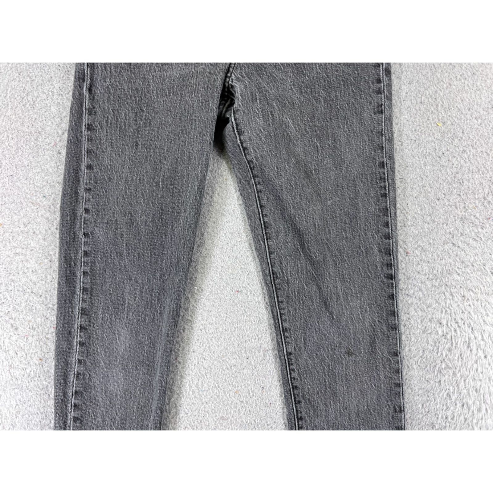 Levi's Levis Premium Womens Jeans 24 Black Denim Wedgie Button Fly 23x26 Size 42" / US 20 - 3 Thumbnail
