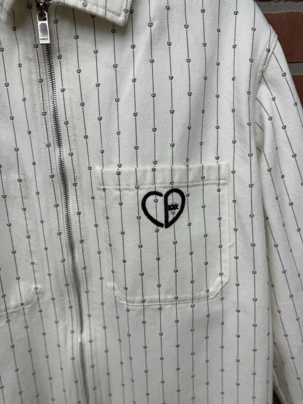 Dior Dior Valentine Striped Denim Jacket Size (50) White RARE Size US L / EU 52-54 / 3 - 7 Thumbnail