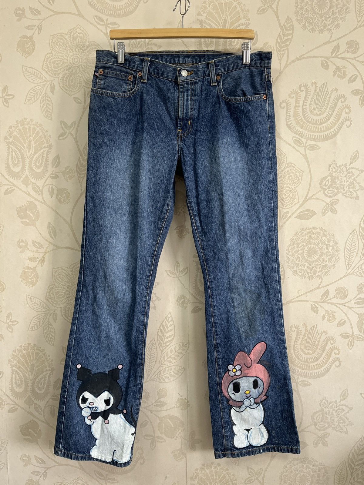 Polo Ralph Lauren × Ralph Lauren Ralph Lauren Boot Cut Denim Jeans Anime Paints Size US 34 / EU 50 - 4 Thumbnail