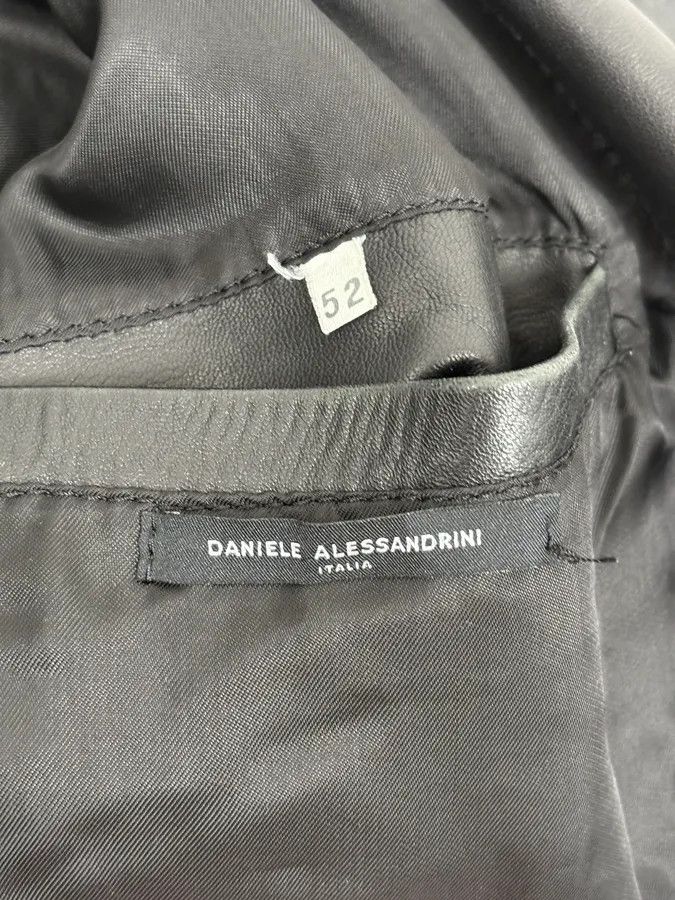 Daniele Alessandrini 2000s Daniele Alessandrini Aviator Black Leather Jacket Size US M / EU 48-50 / 2 - 9 Thumbnail