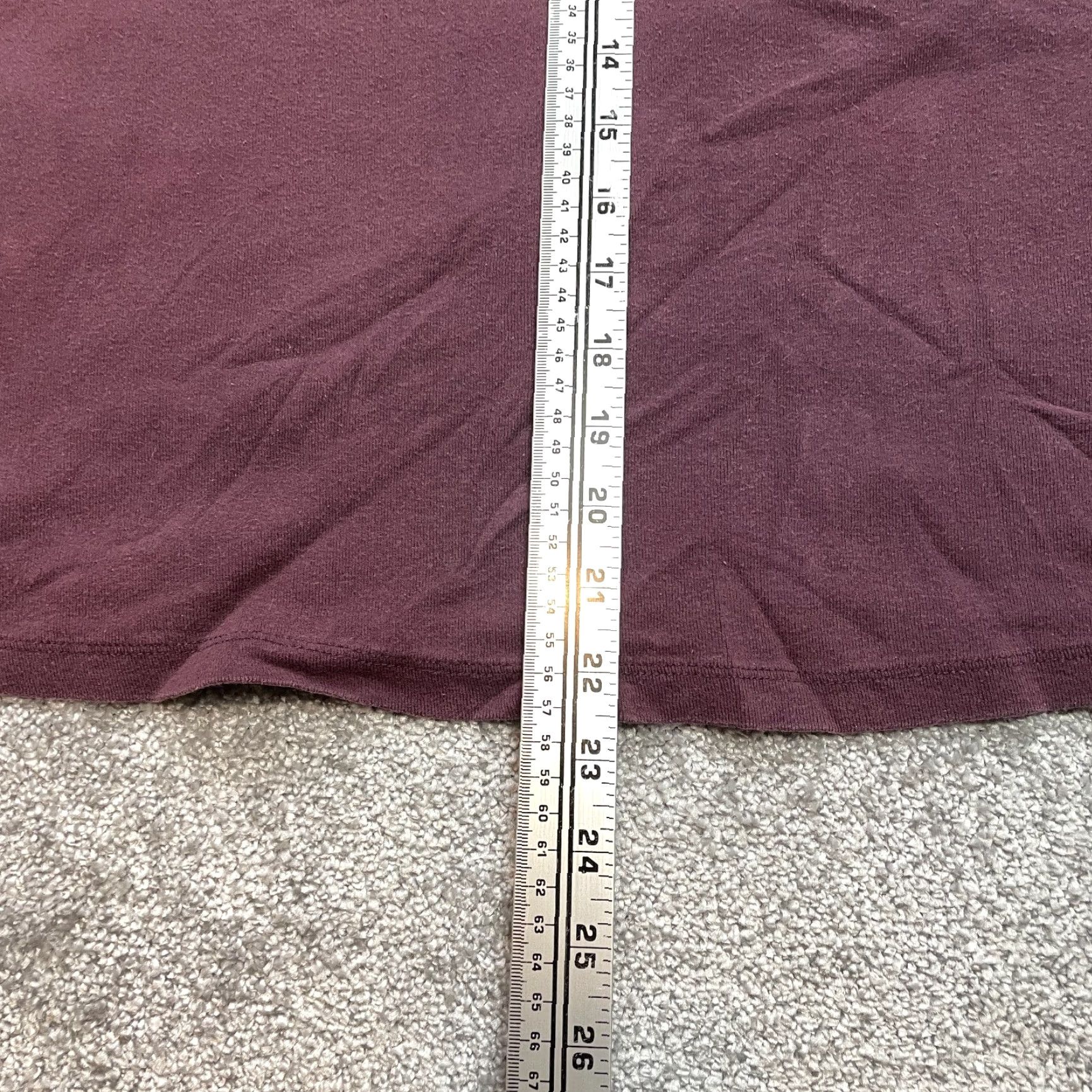 Vintage Venezia Womens T Shirt Dark Red Short Sleeve Cotton Split Neck Ladies 20 Size 3XL / US 20-22 - 7 Thumbnail