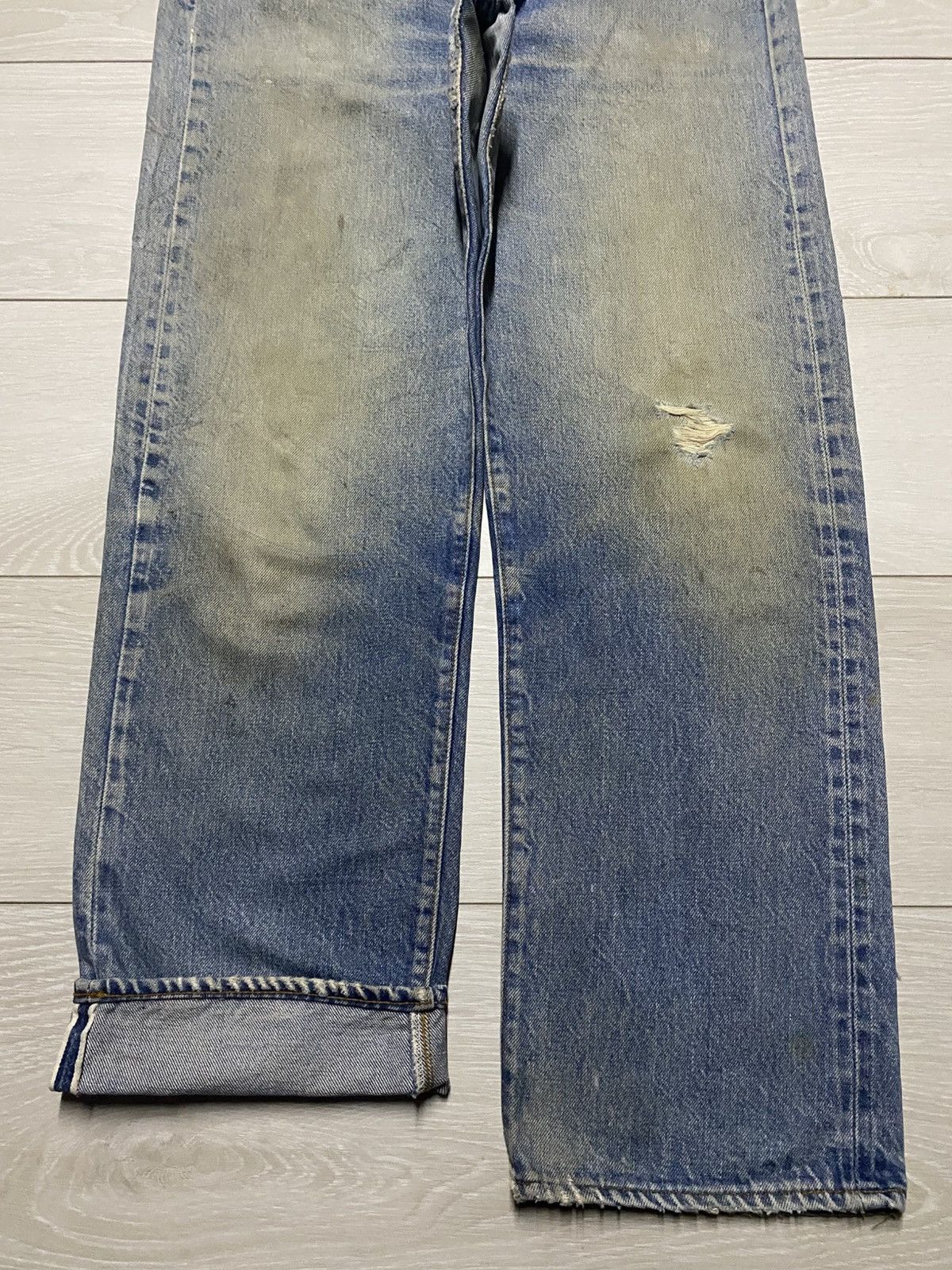 Levi's W32 Vintage Levis 501 60s Selvedge Rindem No6 ButtonFly Jean Size US 32 / EU 48 - 5 Thumbnail
