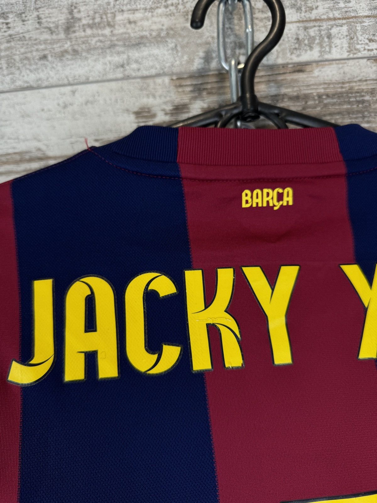 Nike Mens Nike FC Barcelona Jacky Xiao 6 T-shirt soccer jersey Size US S / EU 44-46 / 1 - 15 Thumbnail