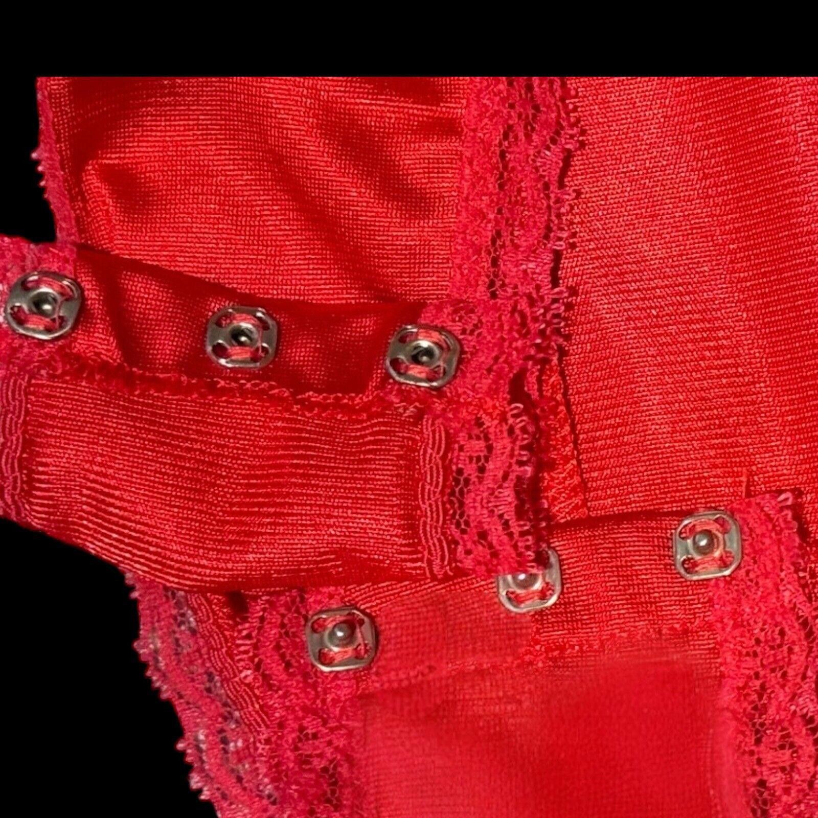 JCPenney JCPenny Sheer Lacy All In One Teddie Metal Snap Crotch 36 Size ONE SIZE - 6 Thumbnail