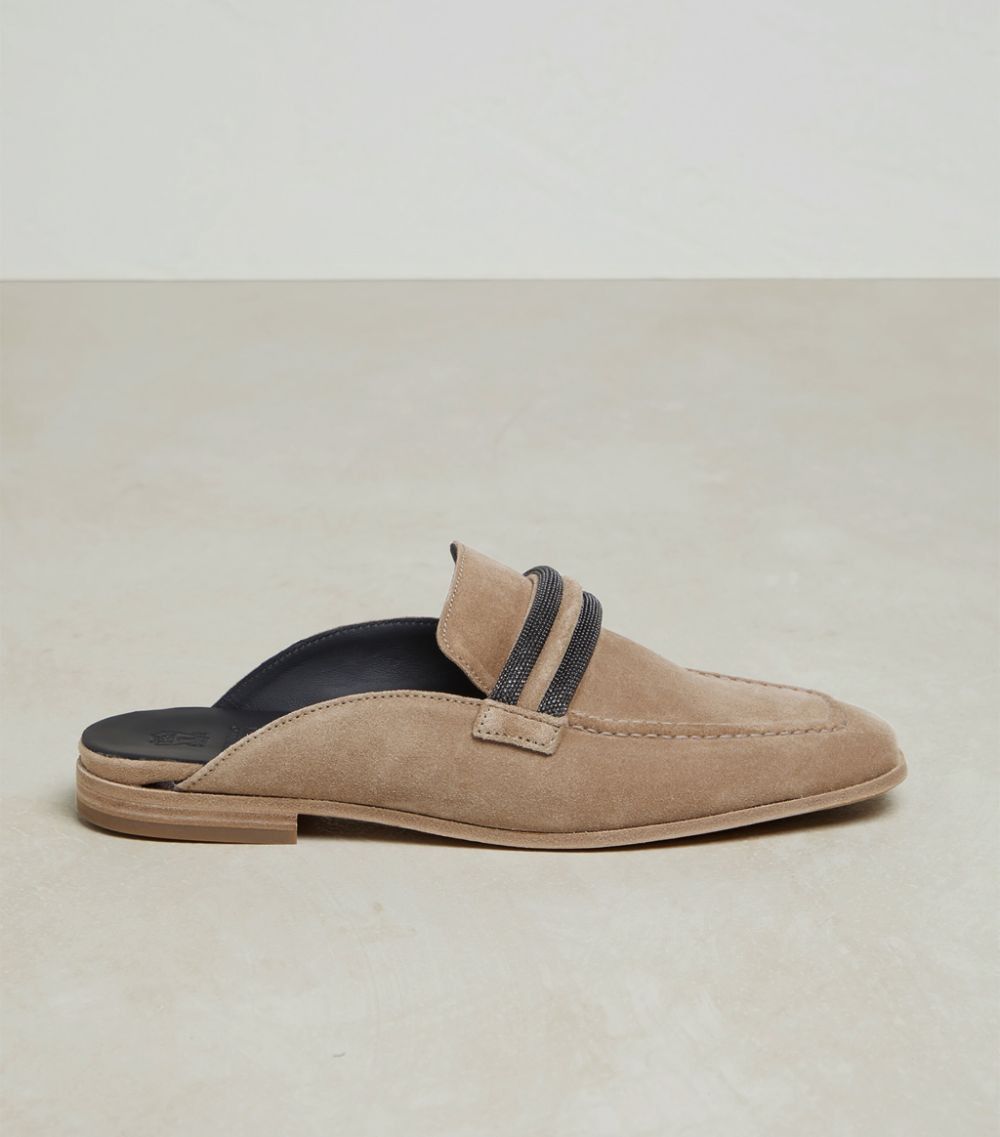 image of Brunello Cucinelli O1W1Db10524 Loafers In Medium Brown, Women's (Size 11)