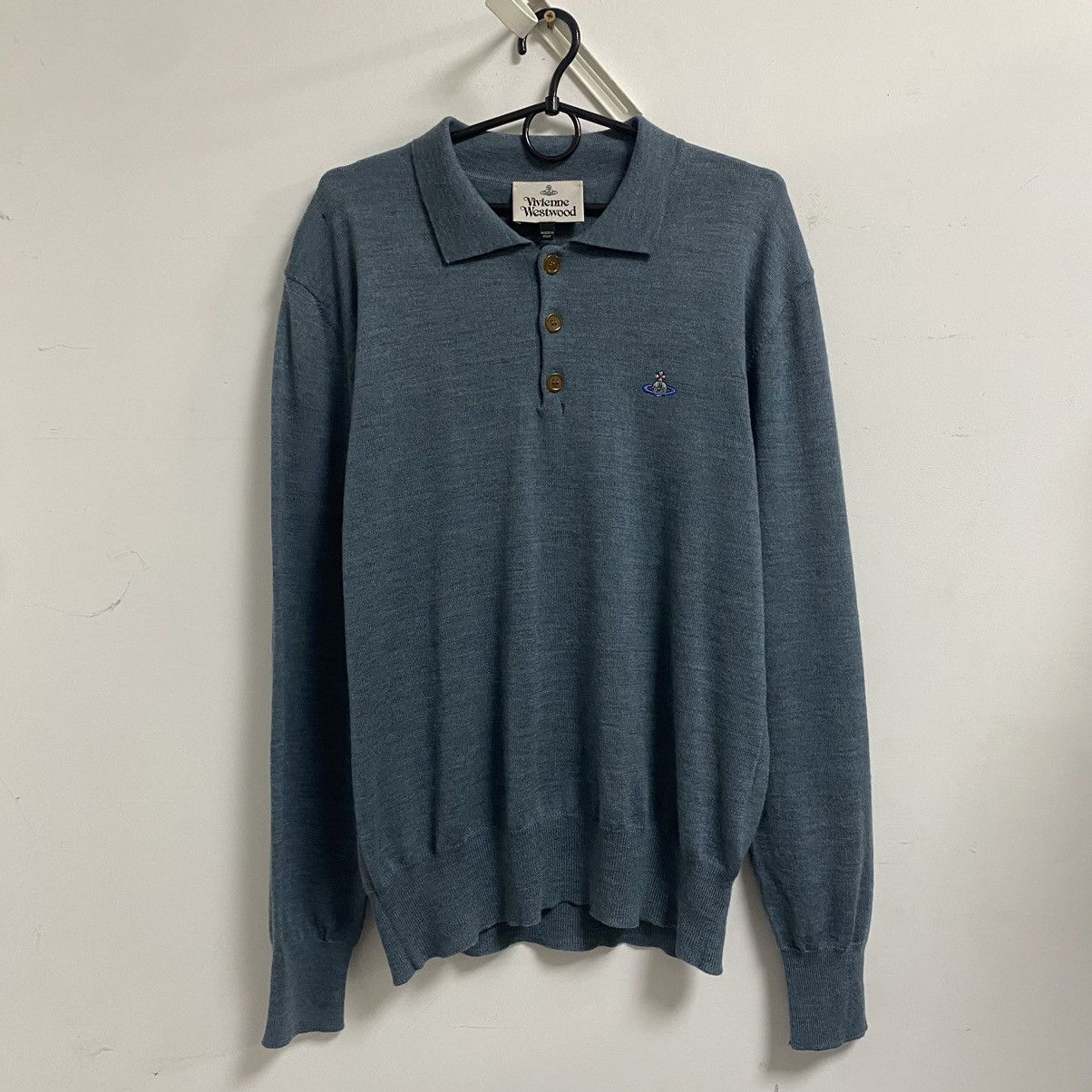 Vivienne Westwood Vivienne Westwood Long Sleeve Polo Shirt Size US L / EU 52-54 / 3 - 1 Thumbnail