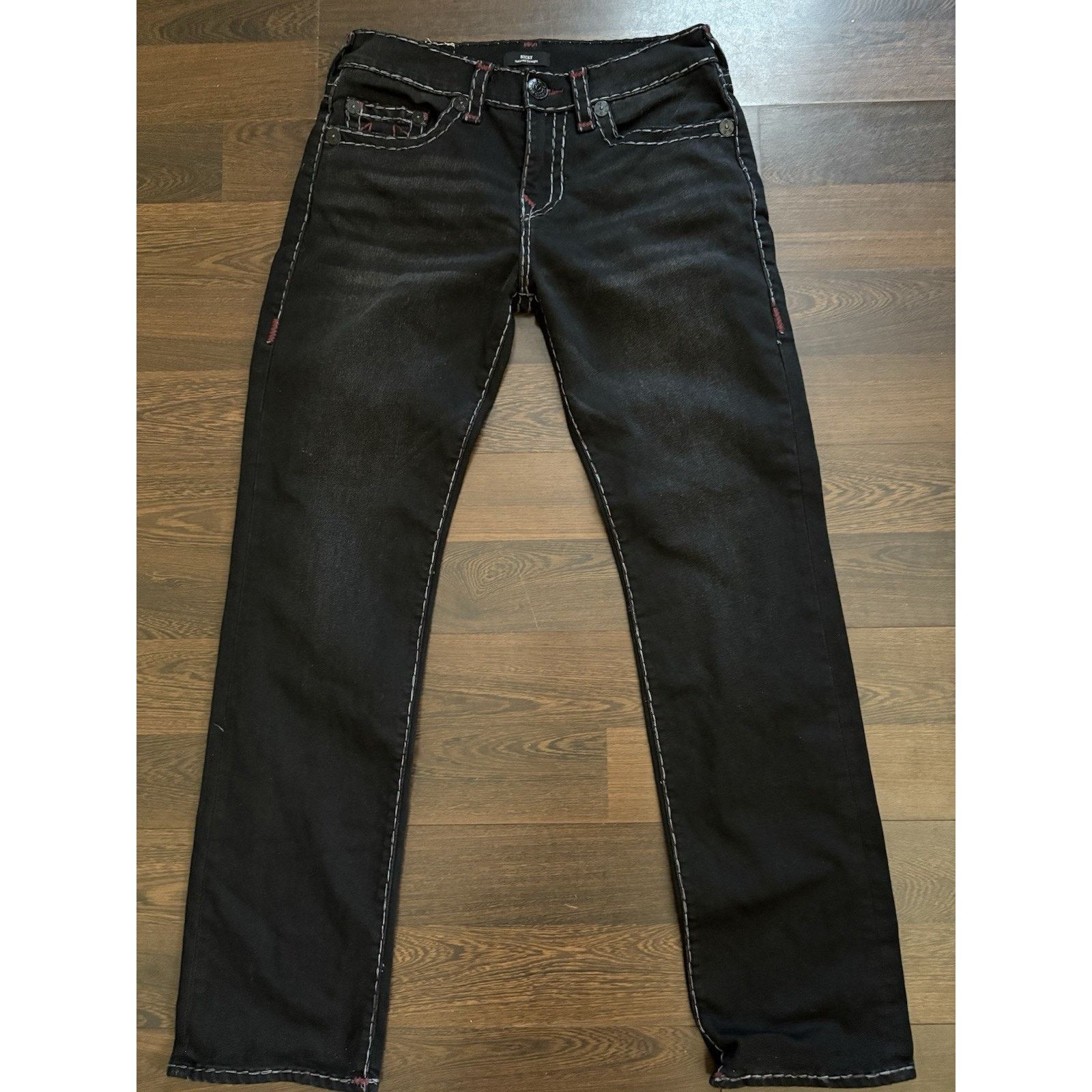 True Religion True Religion Ricky Relaxed Straight Size 31X32 Dark Pocket Size US 31 - 3 Thumbnail