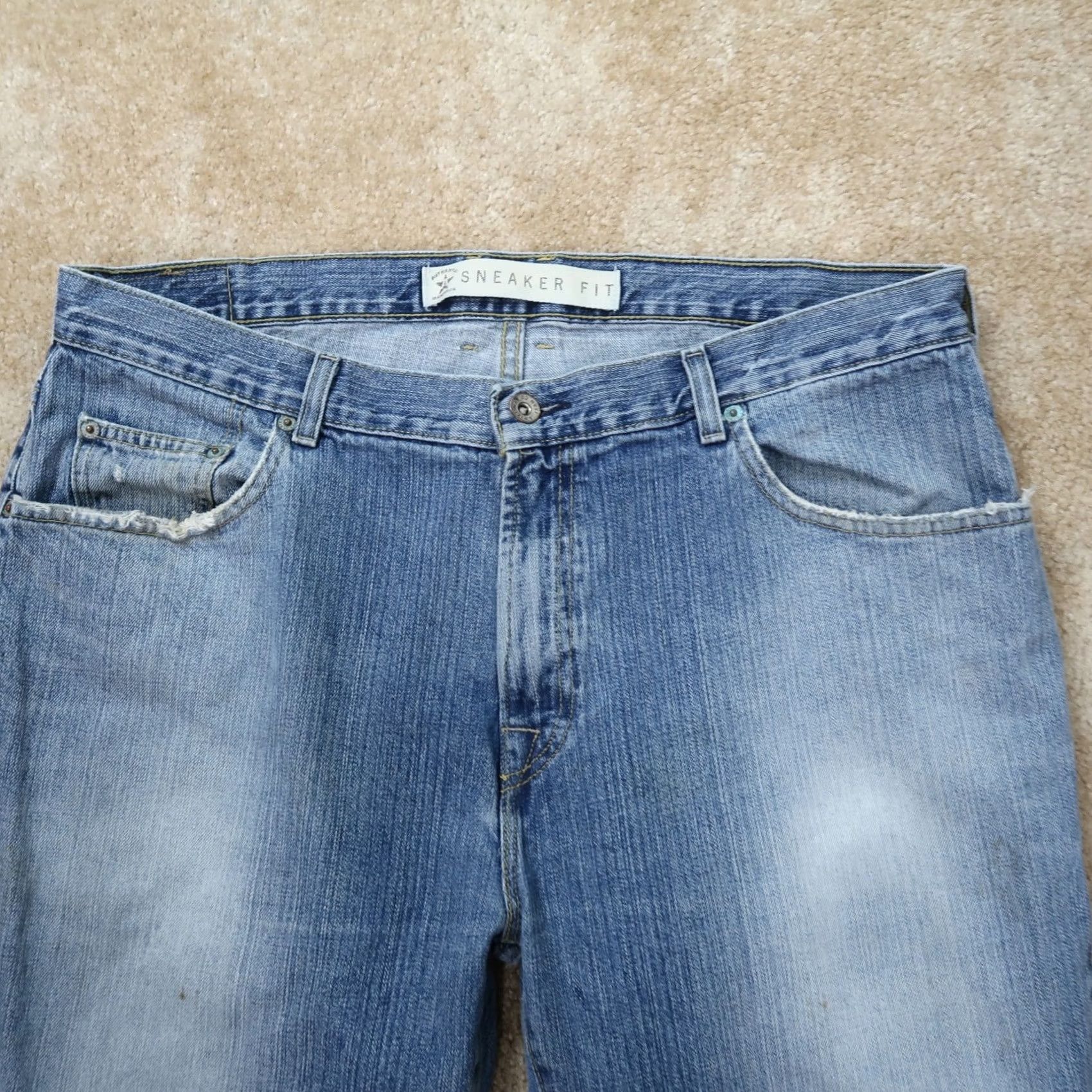 Vintage Arizona Jeans Jeans men 38x30 Blue Denim Distressed Relaxed Straight 5-Pocket Zip Button Vintage: No 90s Grunge Rockabilly Men Brown? Size US 38 / EU 54 - 5 Thumbnail