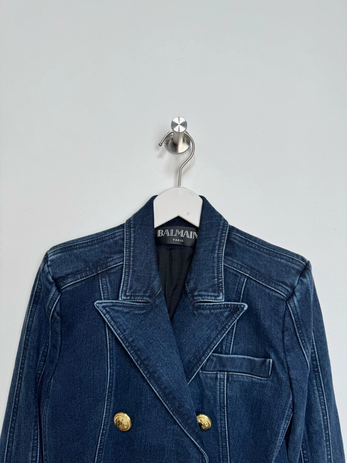 Balmain Balmain Denim Gold Button Blazer 36 New Size XS / US 0-2 / IT 36-38 - 3 Thumbnail