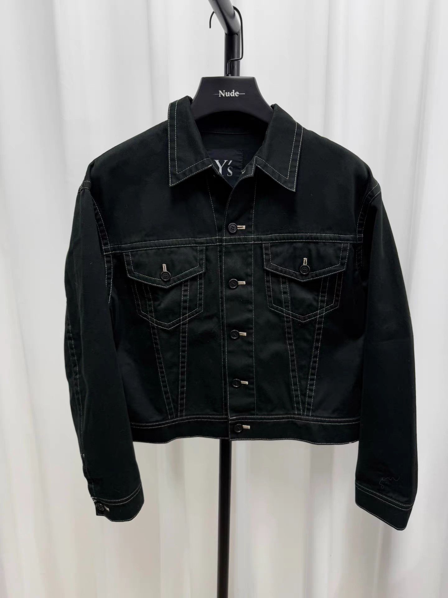 Yohji Yamamoto yohji yamamoto y's Contrast Stitch Short Wide Jacket K20 Size US L / EU 52-54 / 3 - 1 Thumbnail