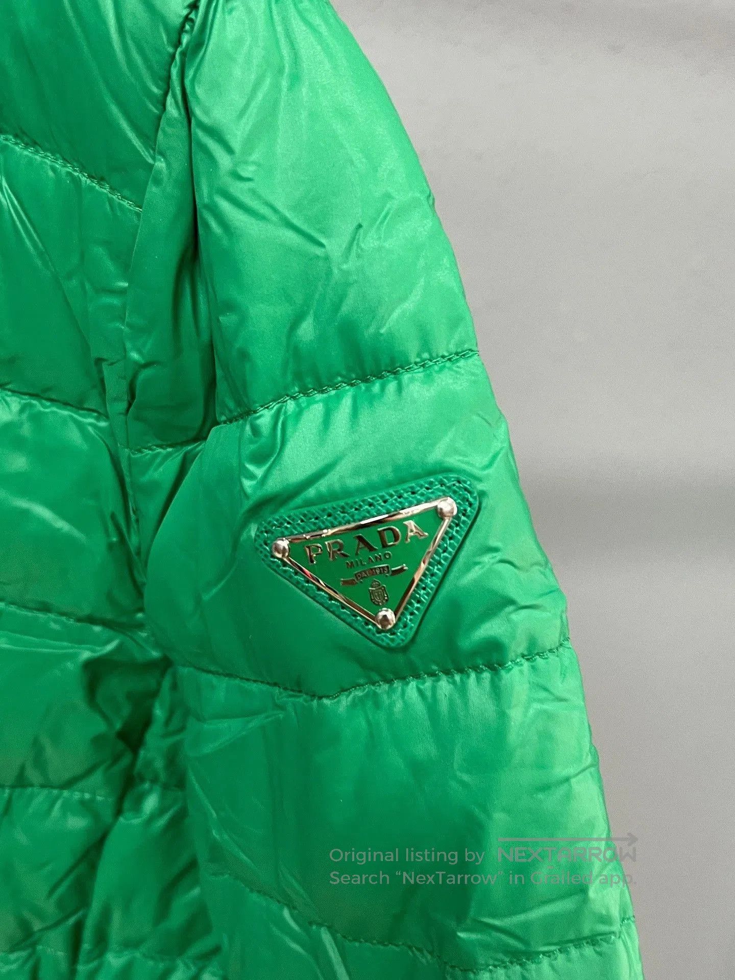 Prada Prada Green Triangle Logo Down Jacket. Size S / US 4 / IT 40 - 3 Thumbnail