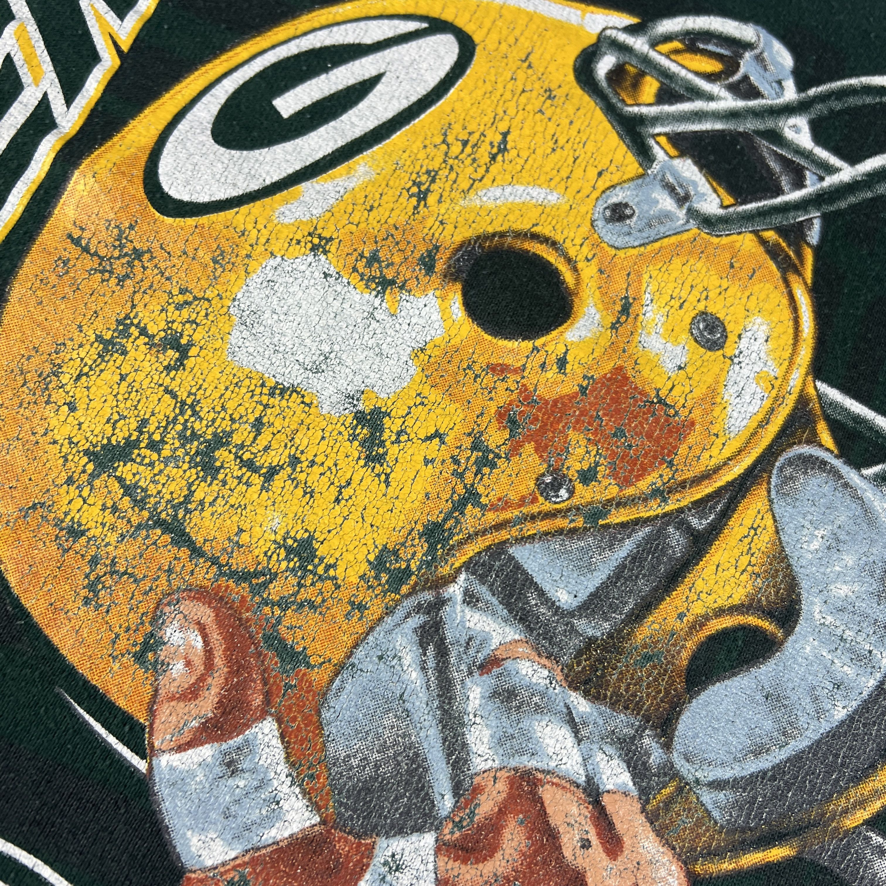 Fruit Of The Loom × NFL × Vintage VTG 90s Green Bay Packers Sweatshirt Green Helmet Crewneck Size US M / EU 48-50 / 2 - 5 Thumbnail