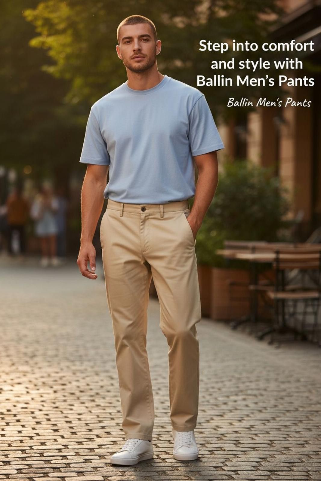 J Balvin Ballin Men's Khaki Chino Pants Size US 44 / EU 60 - 1 Thumbnail