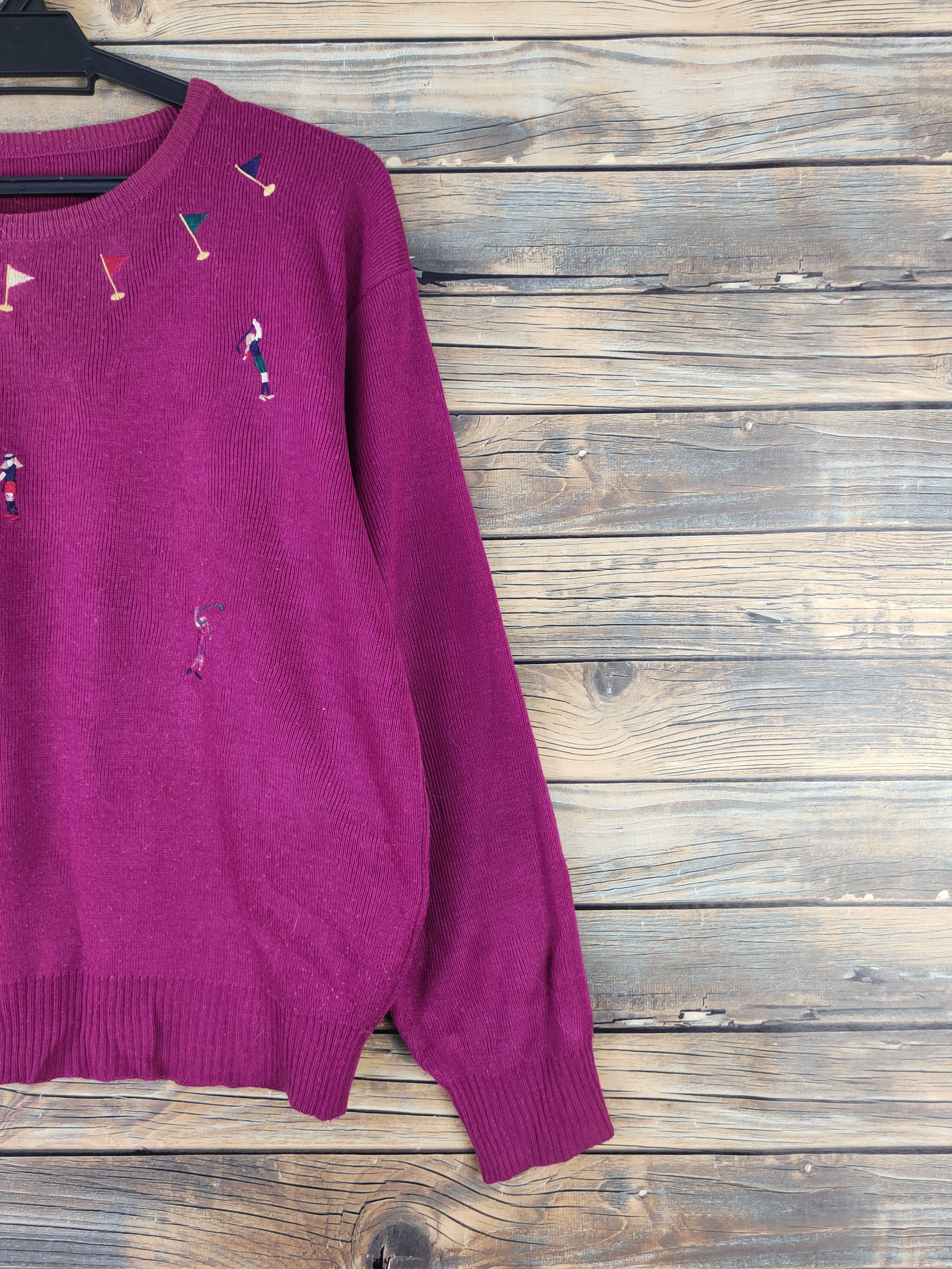 Japanese Brand Japanese Brand Purple Golfing Knitwear Sweatshirts #W2030 Size US M / EU 48-50 / 2 - 6 Thumbnail