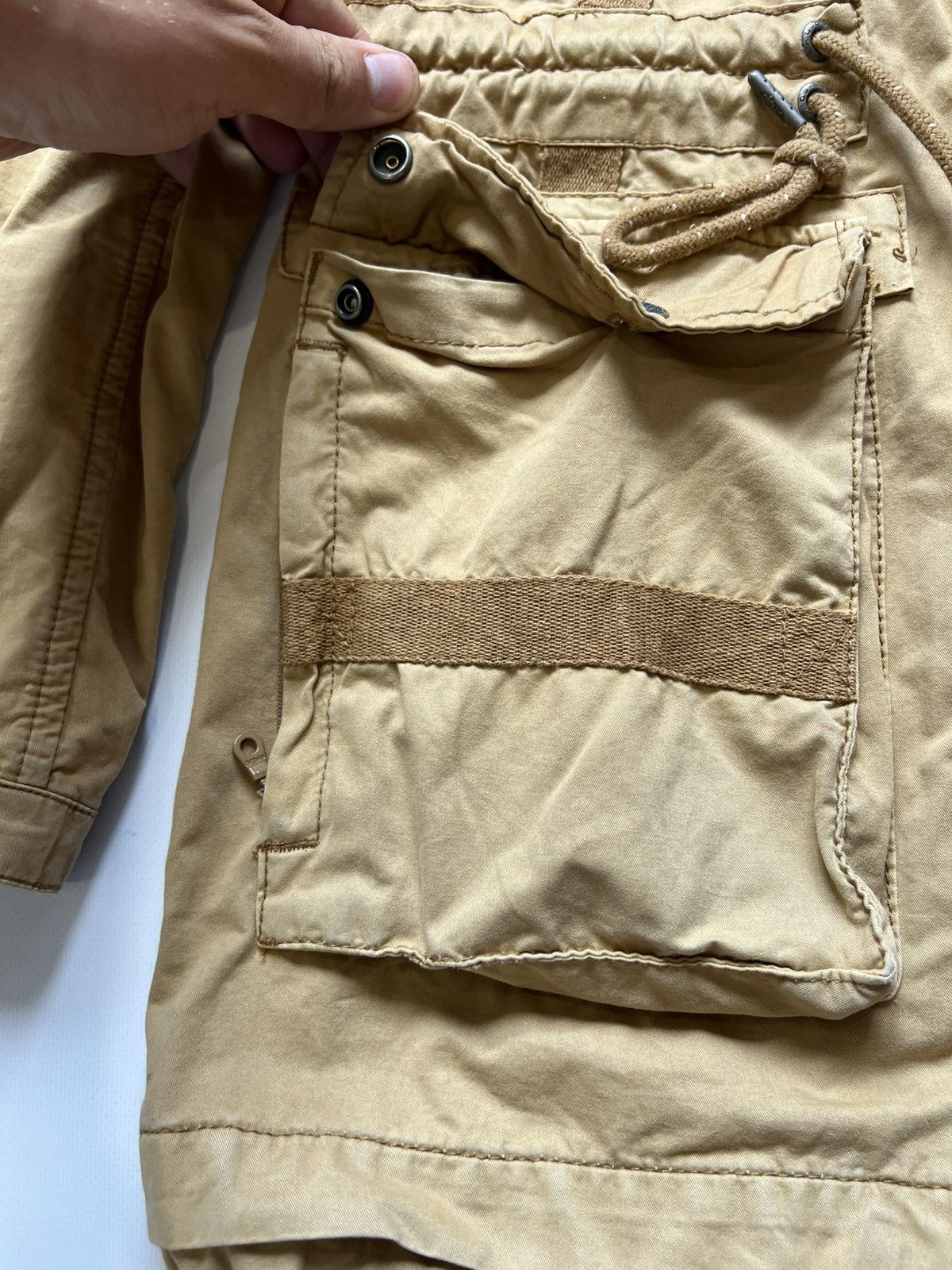 khujo Khujo Beige Brown Military Multipocket Jacket Size US M / EU 48-50 / 2 - 7 Thumbnail
