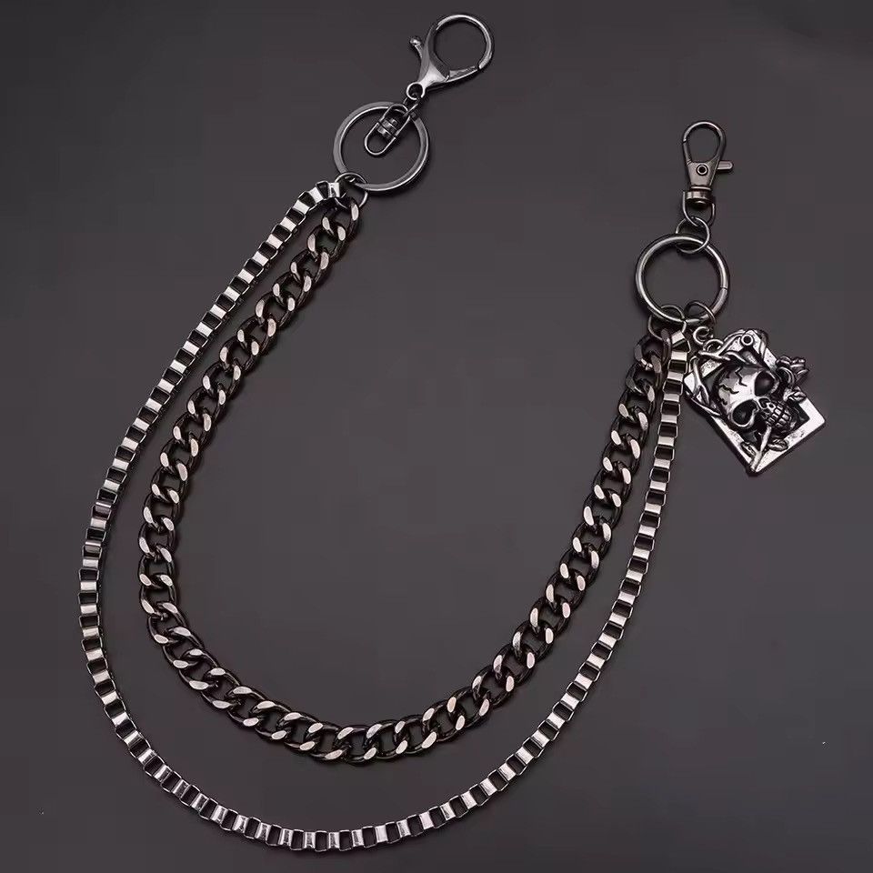 Jewelry Skull Charm Chain Belt | Edgy Streetwear Accessory Size ONE SIZE - 1 Thumbnail