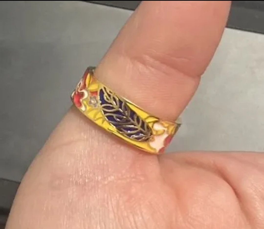 Jewelry Creative Handmade Colorful Enamel Heart Ring Size ONE SIZE - 6 Thumbnail