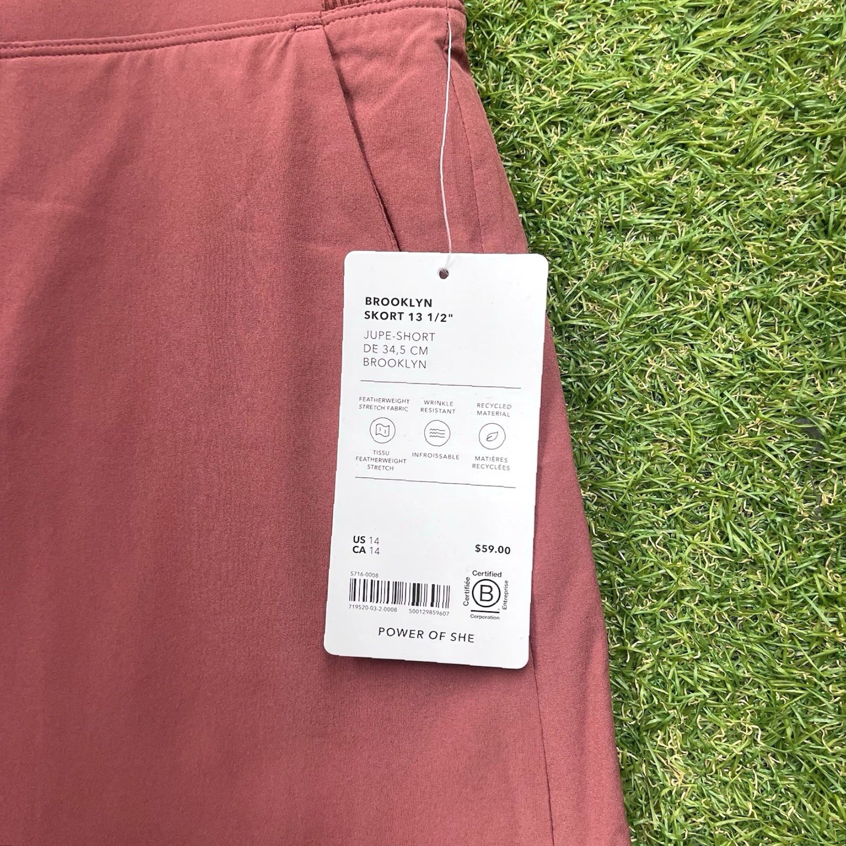 Athleta Athleta Skort Womens 14 Red Active Stretch Pockets Tennis Golf NWT Summer Style Athletic Athleisure Womens Size ONE SIZE - 3 Thumbnail