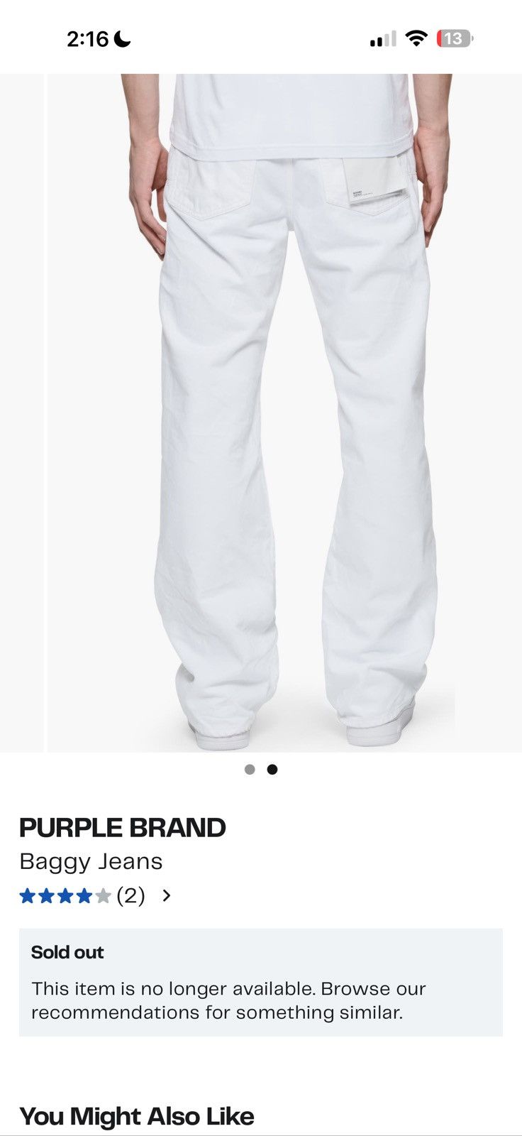 Purple Brand White baggy Purple Brand jeans Size US 34 / EU 50 - 15 Thumbnail