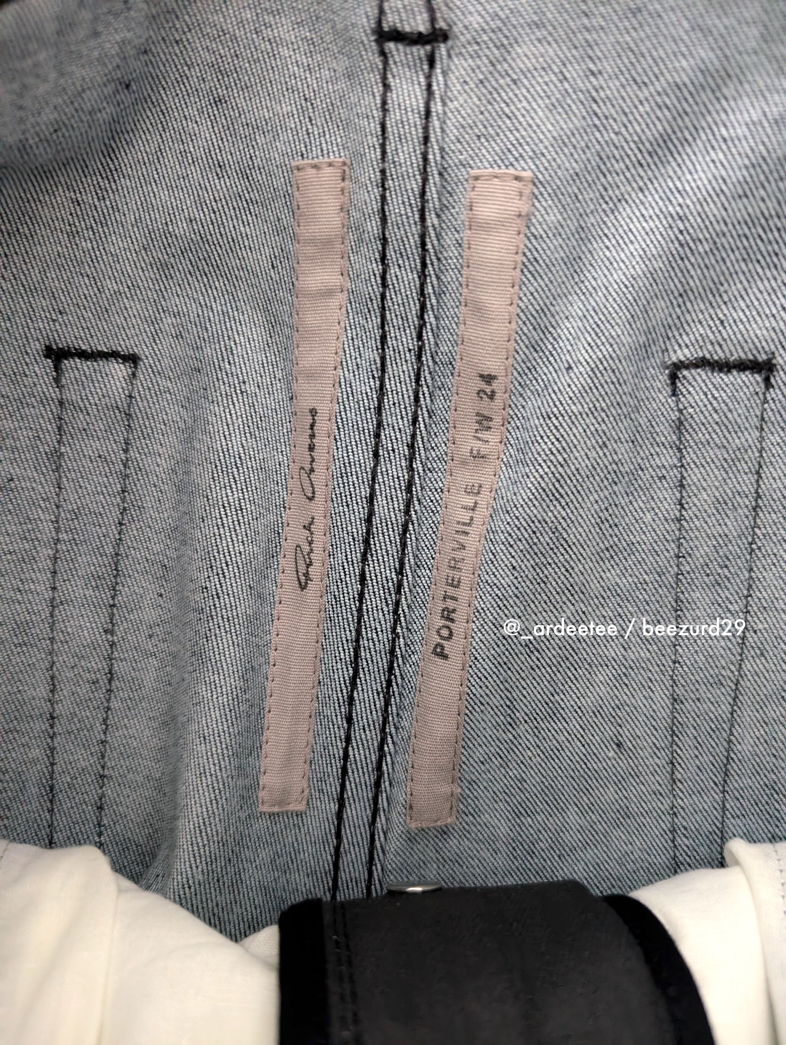 Rick Owens *NEW* GETH BLACK CHALK WIDE LEG JEANS FW24 29 Size US 29 - 12 Thumbnail