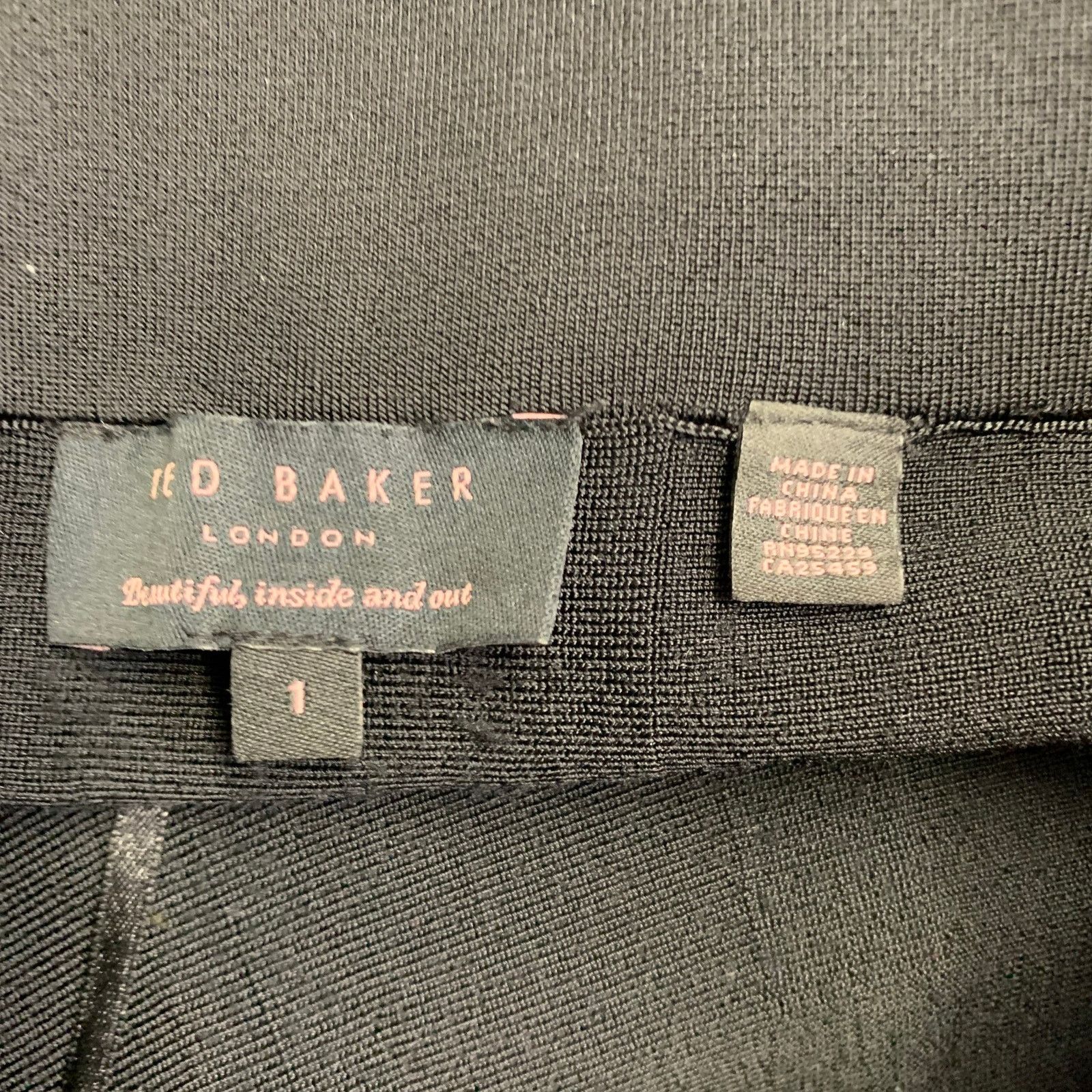 Ted Baker TED BAKER Size S Black Viscose Blend A-Line Above Knee Skirt Size 27" / US 4 / IT 40 - 6 Thumbnail