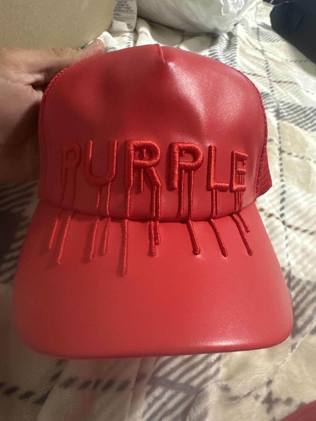Purple Brand red purple brand trucker hat Size ONE SIZE - 1 Thumbnail