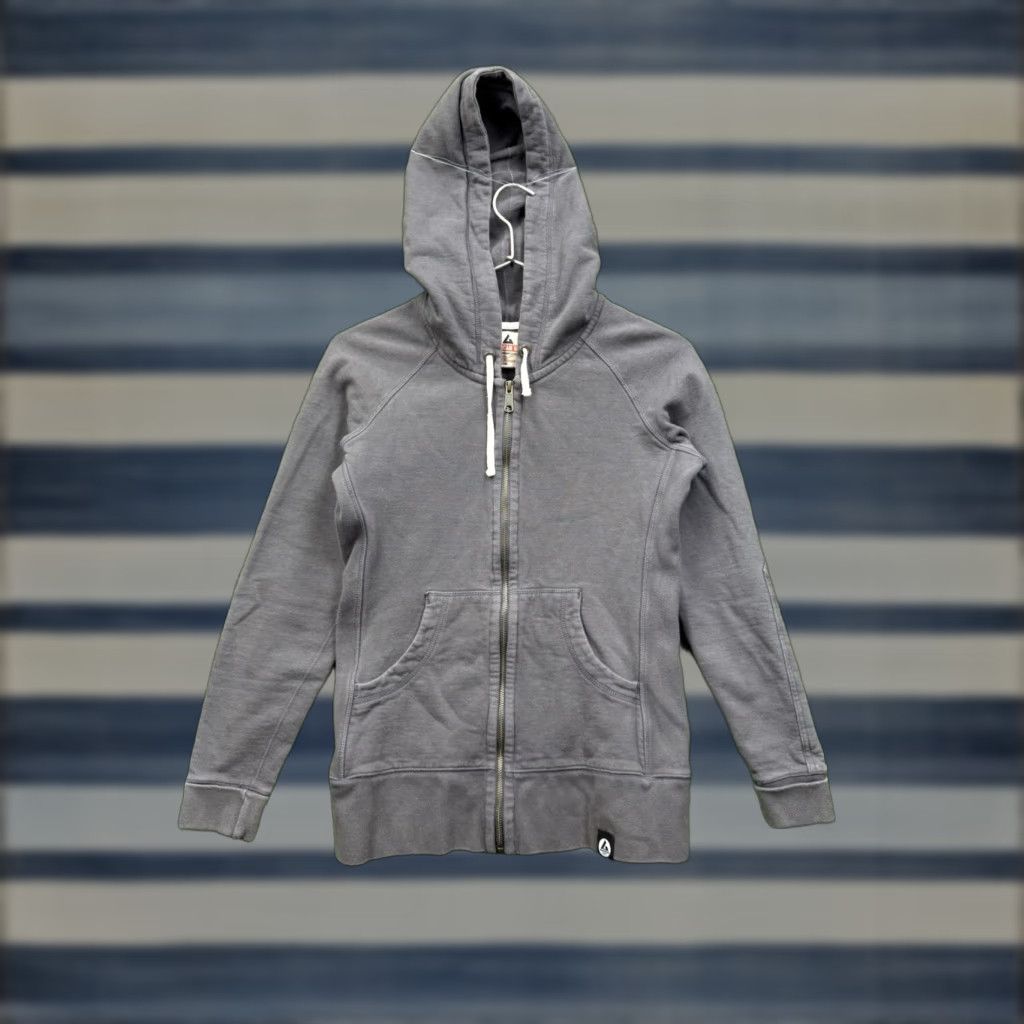 Vintage American Giant Hoodie Womens Small Gray Full Zip Sweatshirt with Pockets Regular Fit Size S / US 4 / IT 40 - 1 Thumbnail