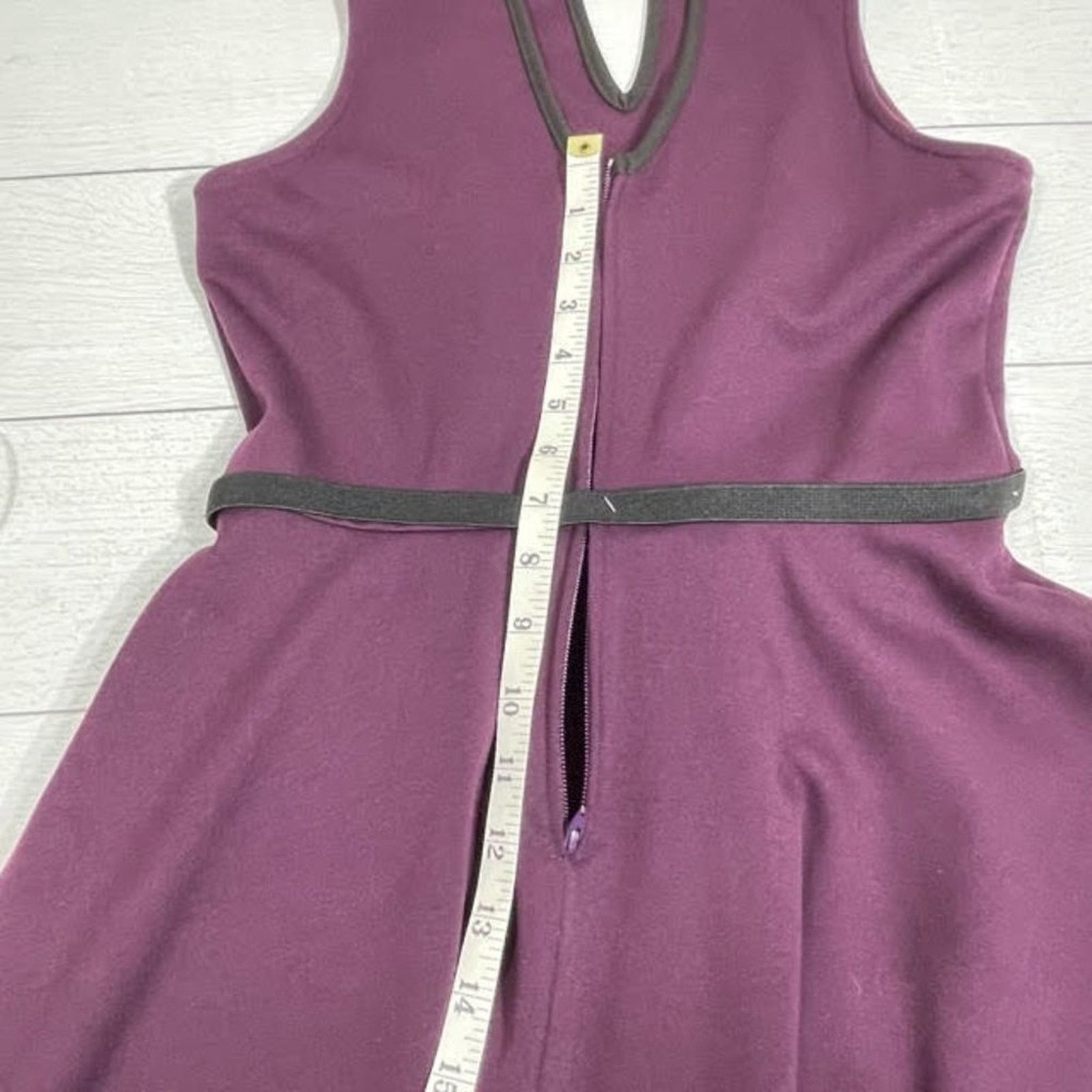 Other A. Byer Eggplant Purple Black A-Line Dress Gold Belt Size M Size M / US 6-8 / IT 42-44 - 7 Thumbnail