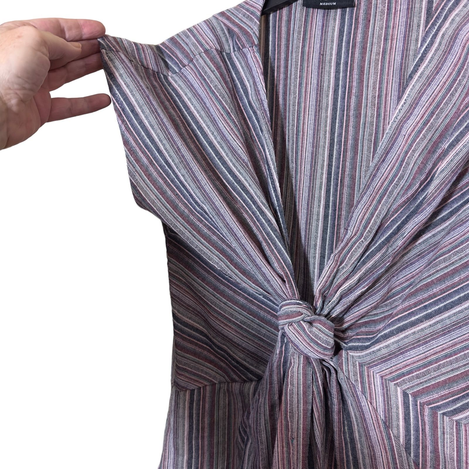 Other VICI Women's Multicolor Striped Knotted Twist Front Dress Size M / US 6-8 / IT 42-44 - 7 Thumbnail