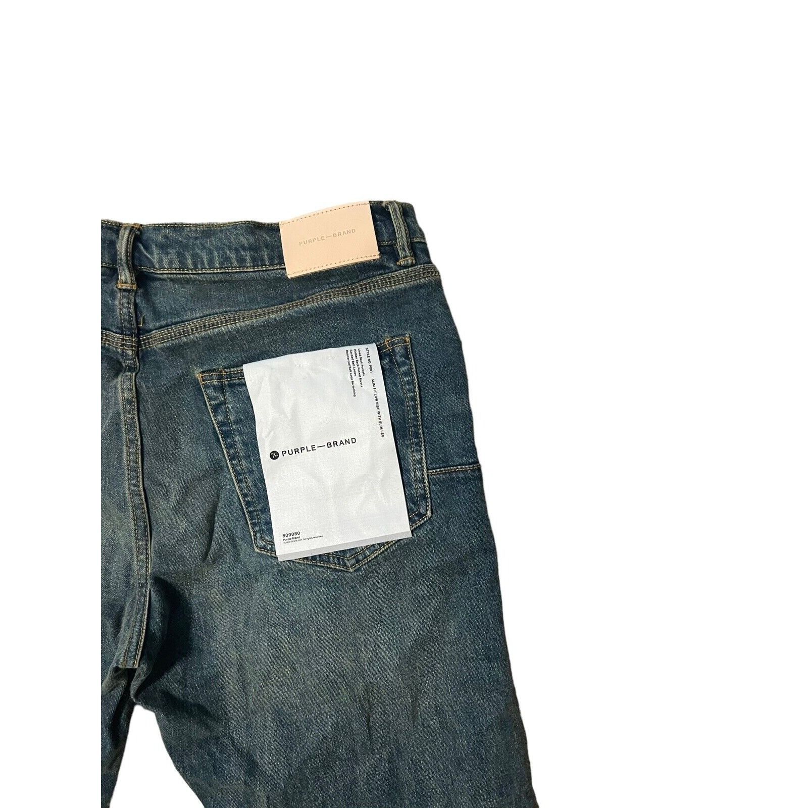 Purple × Purple Brand Purple Brand Jeans Mens Slim Fit P001 Blue Size 36/32 Size US 36 / EU 52 - 5 Thumbnail