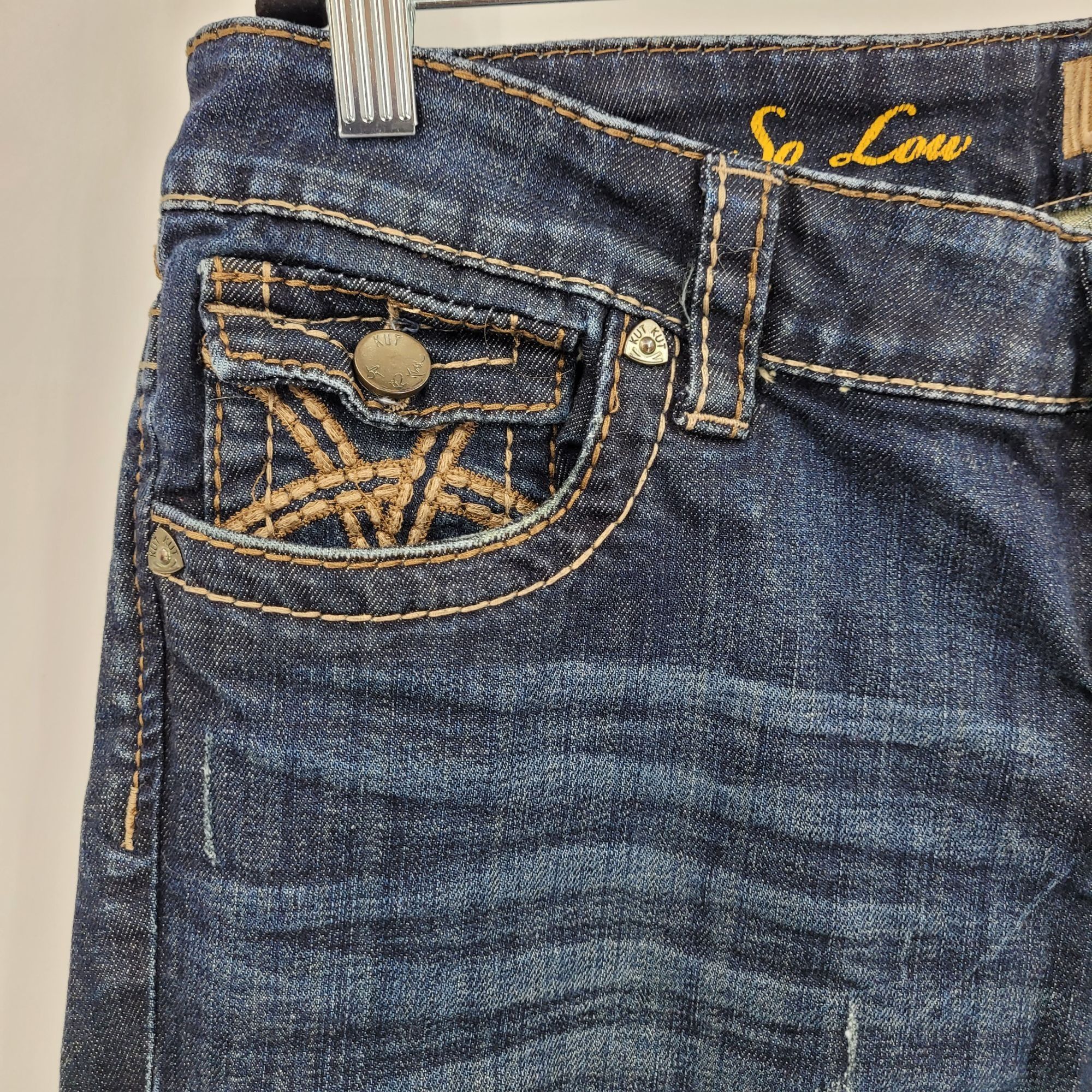 Other Kut From The Kloth Womens So Low Jeans Sz14 Dark Wash Bootcu Size 36" / US 14 / IT 50 - 8 Thumbnail