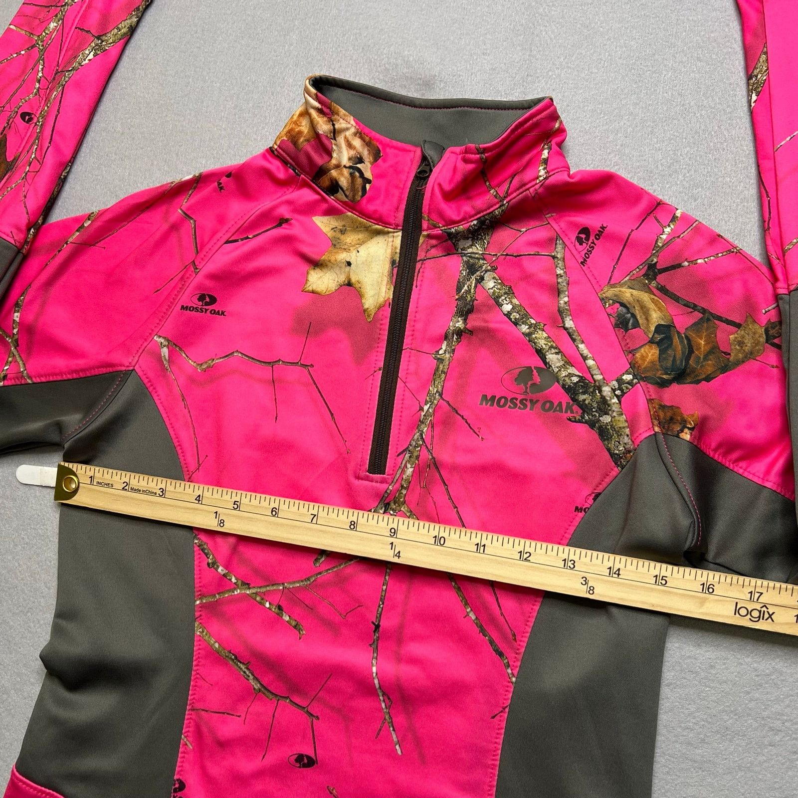 Mossy Oaks Mossy Oak Women Small Pink Camo Quarter Zip Hunting Pullover Size S / US 4 / IT 40 - 6 Thumbnail