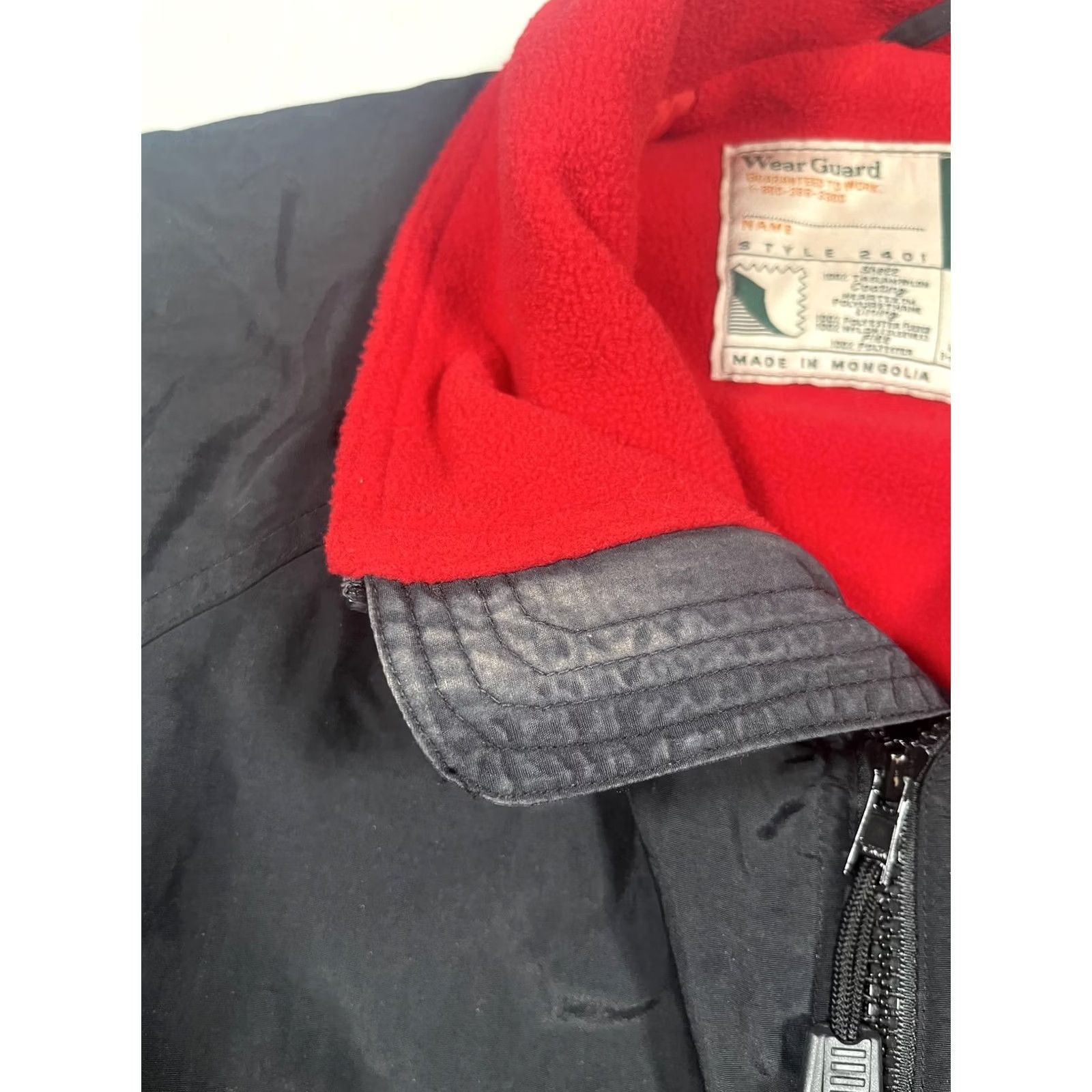 Vintage WearGuard Jacket Mens XL Red Black Nylon Fleece Lined Insulated Bomber Workwear Size US XL / EU 56 / 4 - 4 Thumbnail