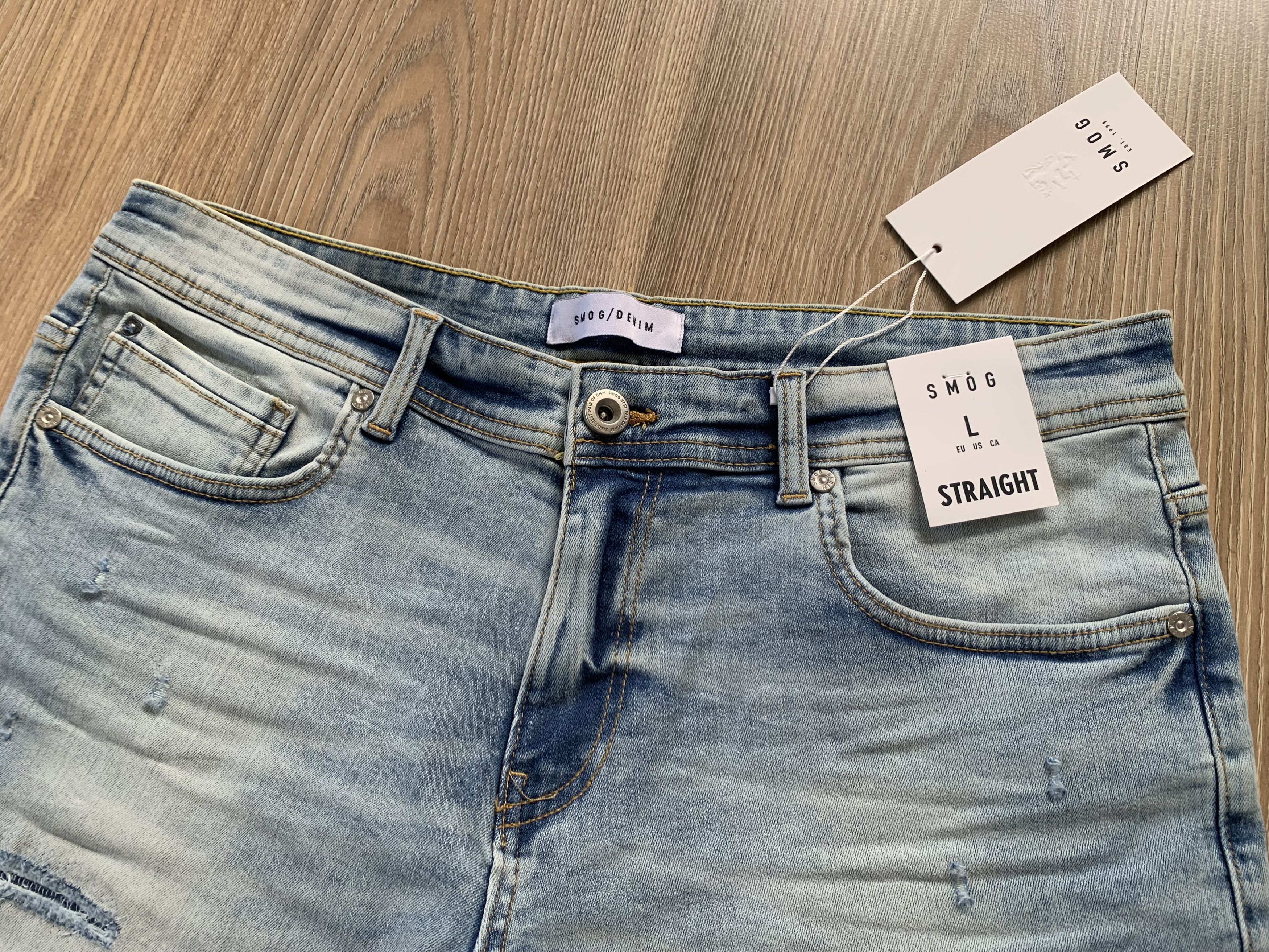 Other Mens New Smog Light Blue Distressed Denim Shorts Size US 34 / EU 50 - 4 Thumbnail