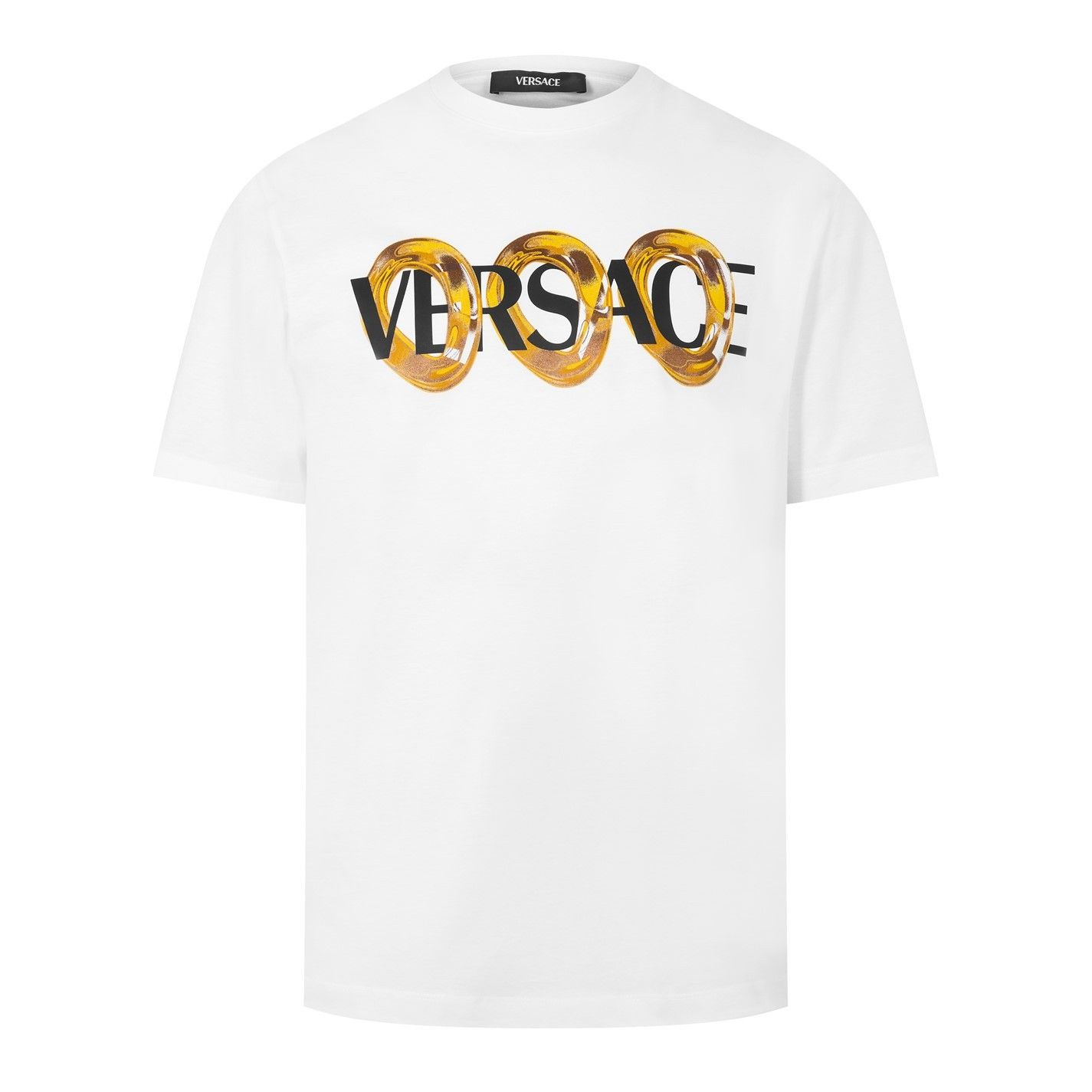 Versace o1g2r1mq0526 Ring Graphic T-Shirt in White Size US M / EU 48-50 / 2 - 1 Thumbnail