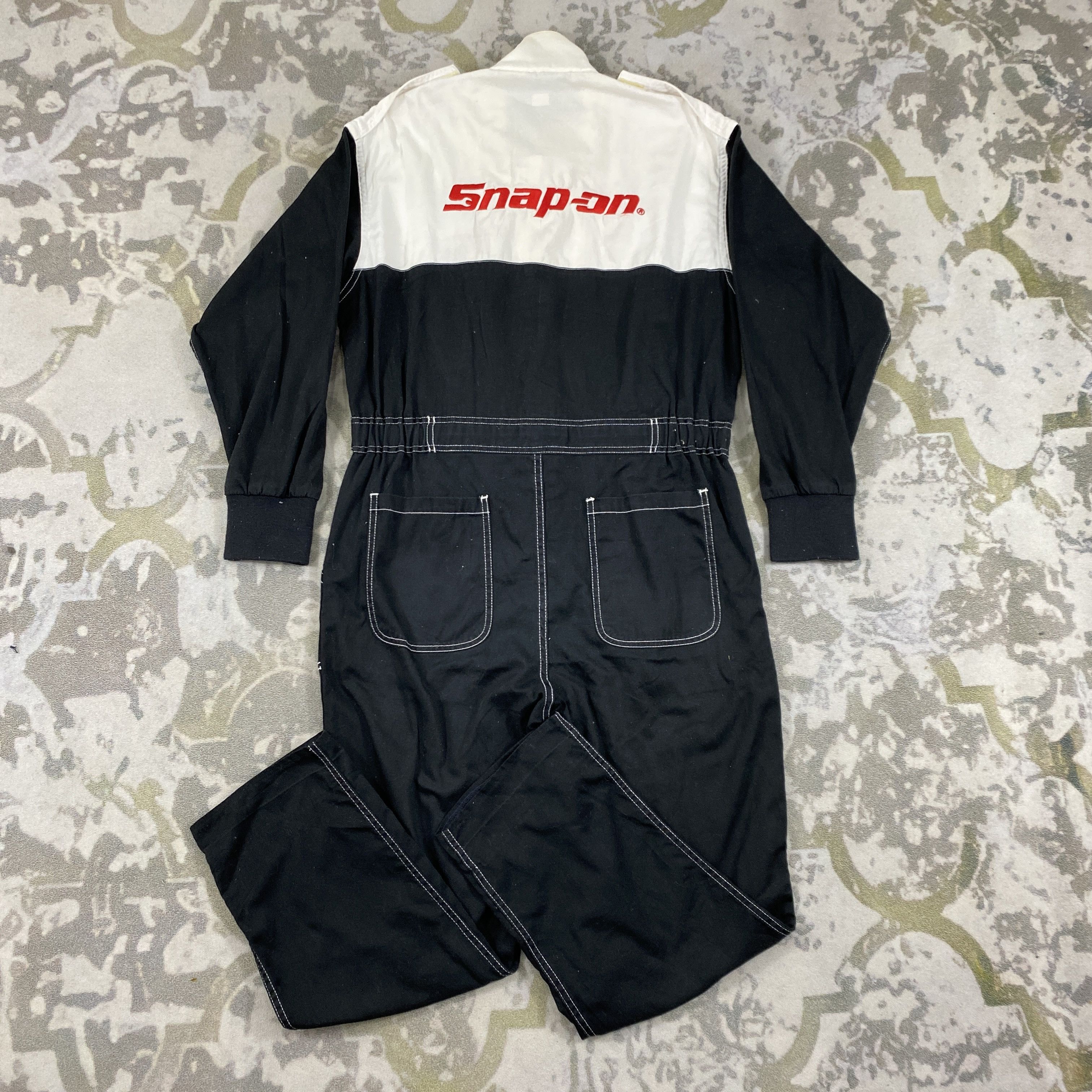 Japanese Brand Vintage Snap-on Mechanics Coveralls Jacket- J526 Size US 35 - 3 Thumbnail