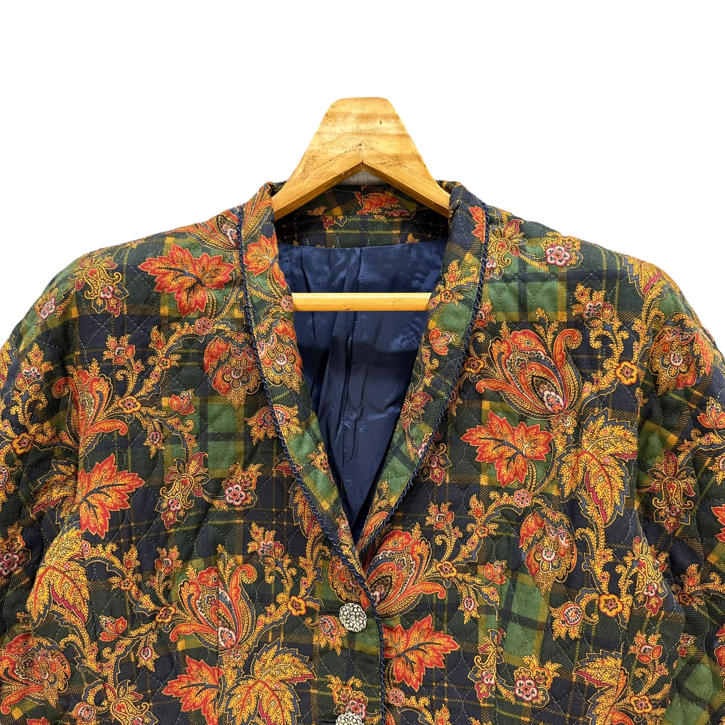 Burberry BURBERRYS Floral Design Crop Jacket #A41-0936 Size M / US 6-8 / IT 42-44 - 2 Thumbnail