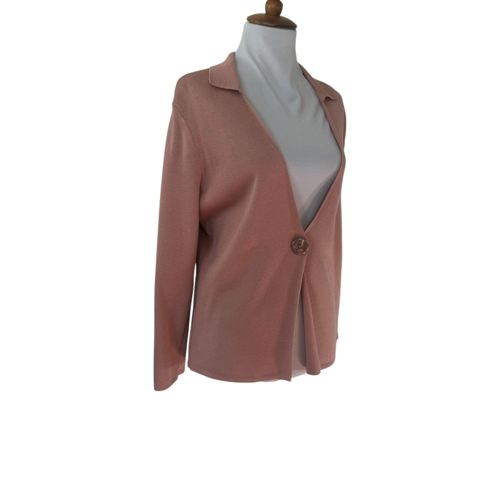 Anne Klein Vintage 90s Blush Pink Anne Klein Cardigan Sweater M Size S / US 4 / IT 40 - 4 Thumbnail