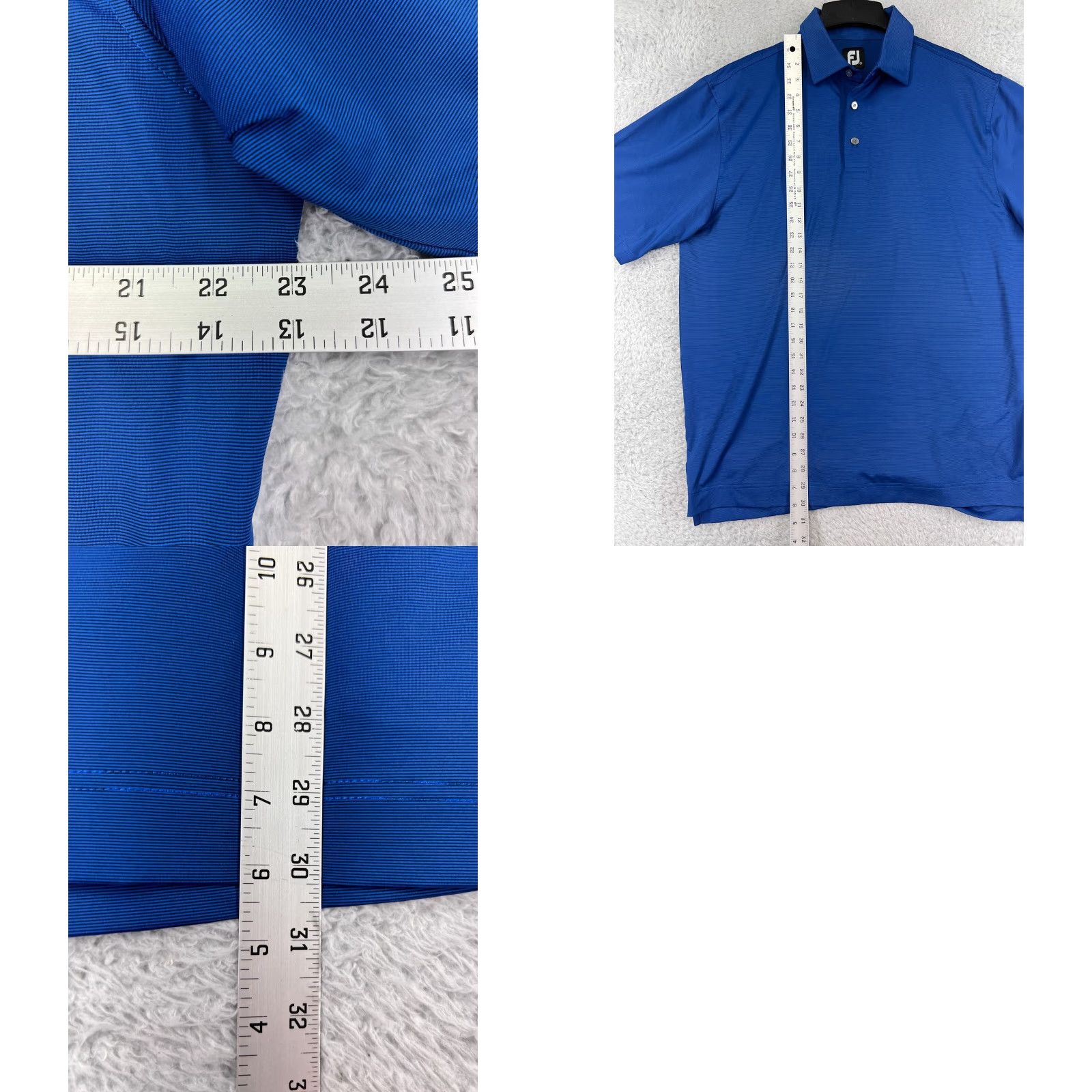 Footjoy FootJoy Polo Shirt Mens L Blue Polyester Blend Golf Size US L / EU 52-54 / 3 - 9 Thumbnail
